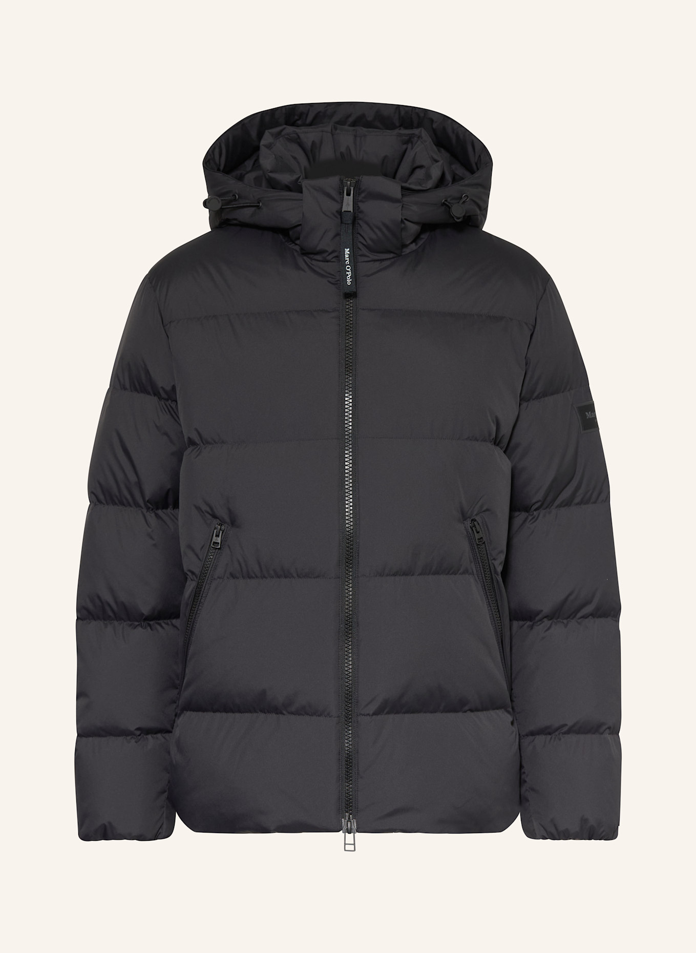 Marc O'Polo Daunenjacke mit abnehmbarer Kapuze: SCHWARZ