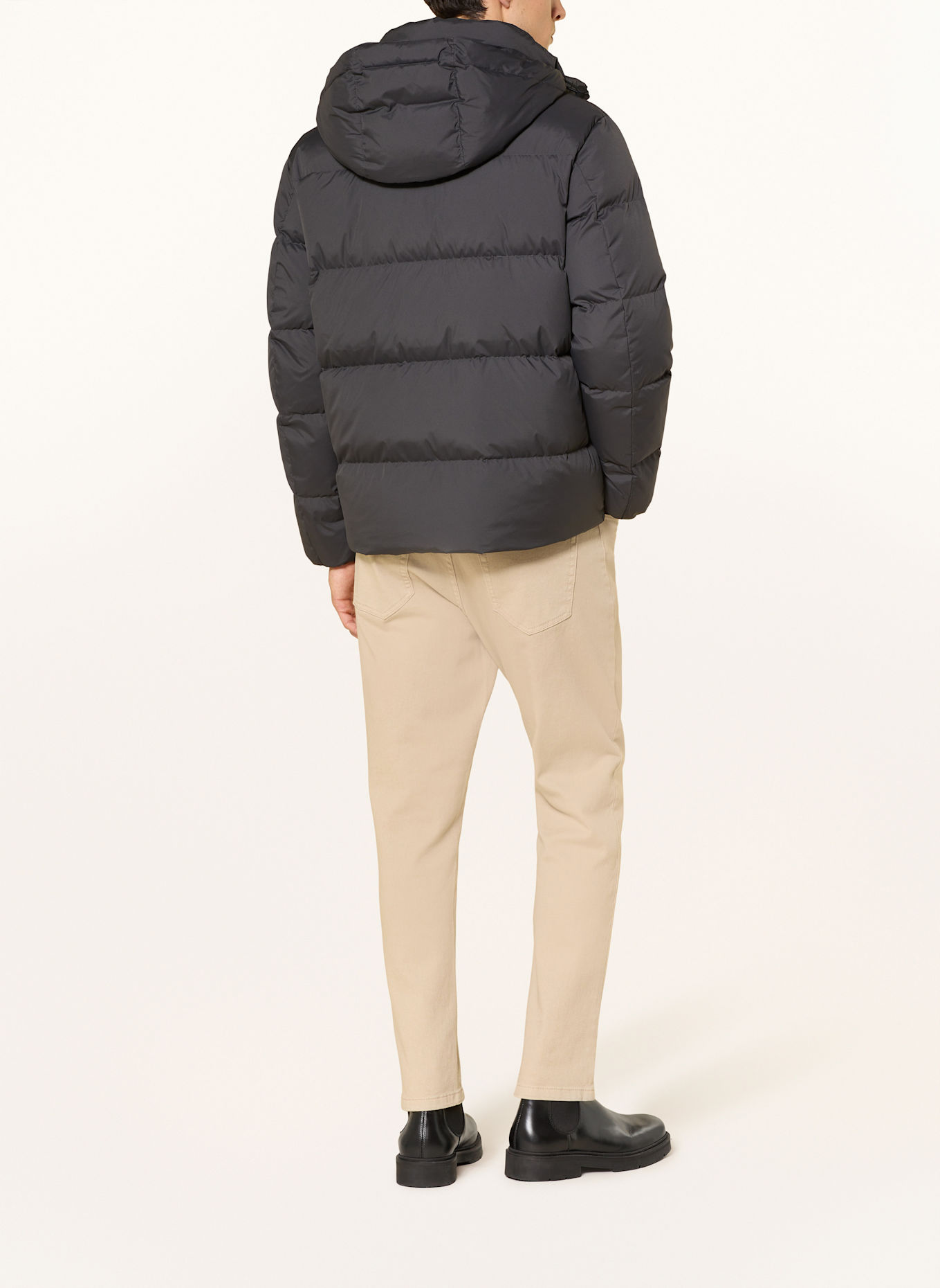 Marc O'Polo Daunenjacke mit abnehmbarer Kapuze: DUNKELGRAU