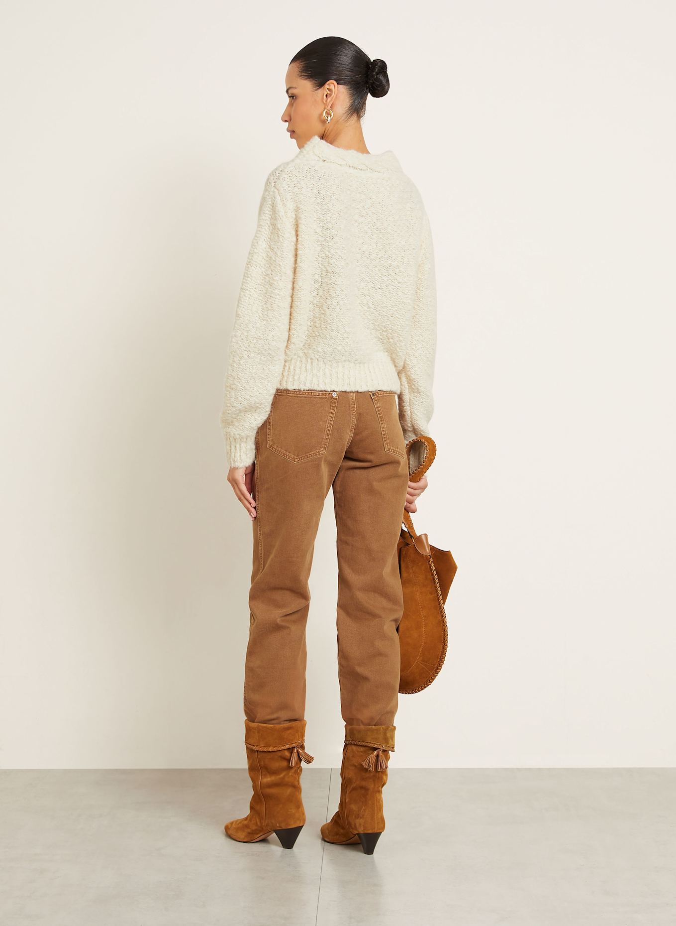 ISABEL MARANT Alpaka-Pullover ROMANE: ECRU