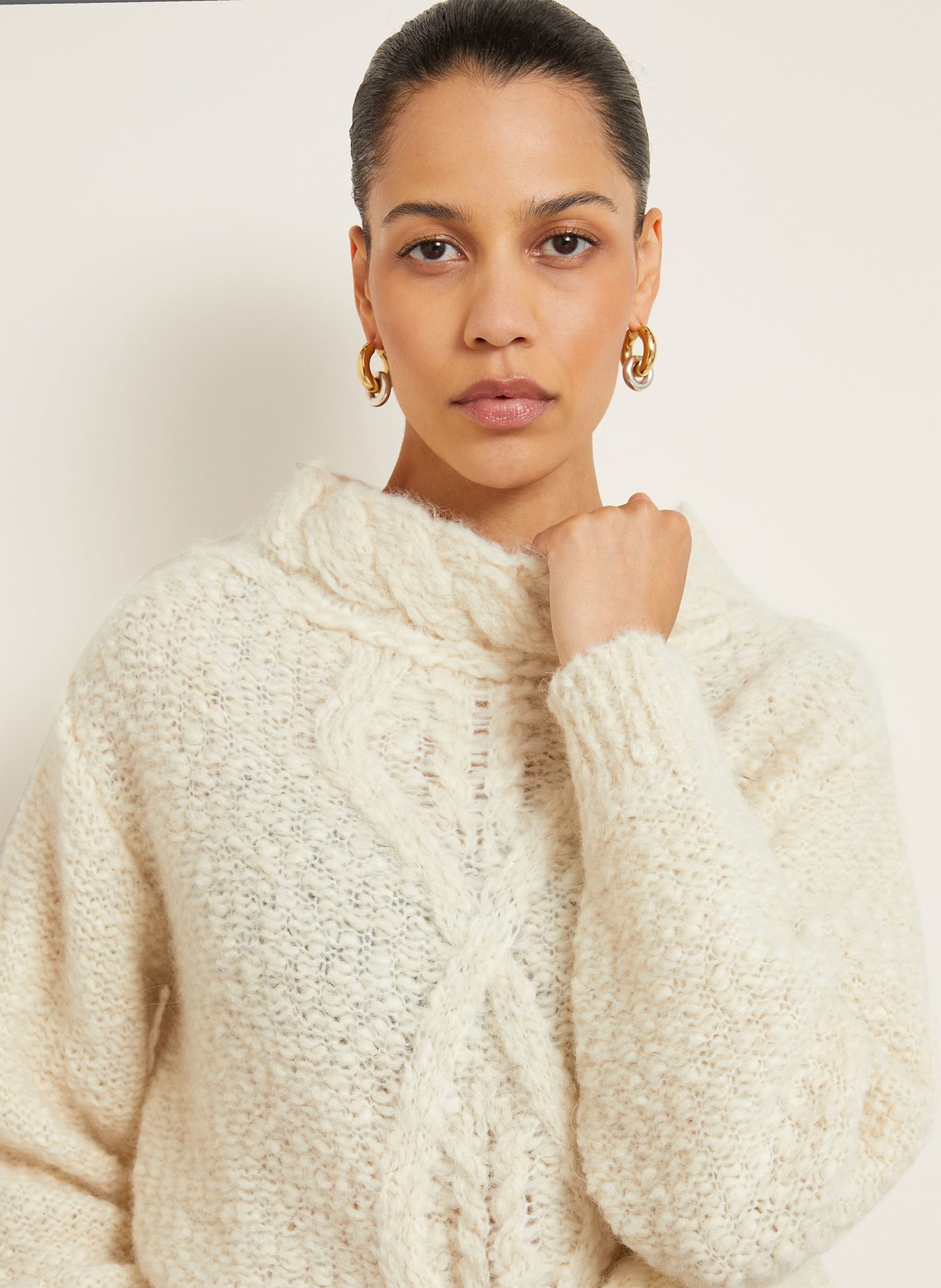 ISABEL MARANT Alpaka-Pullover ROMANE: ECRU