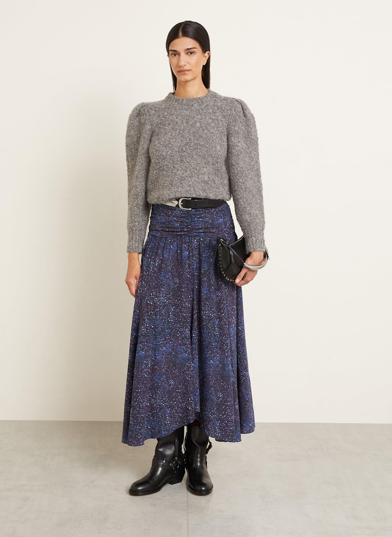 ISABEL MARANT Alpaka-Pullover EMMA: DUNKELGRAU