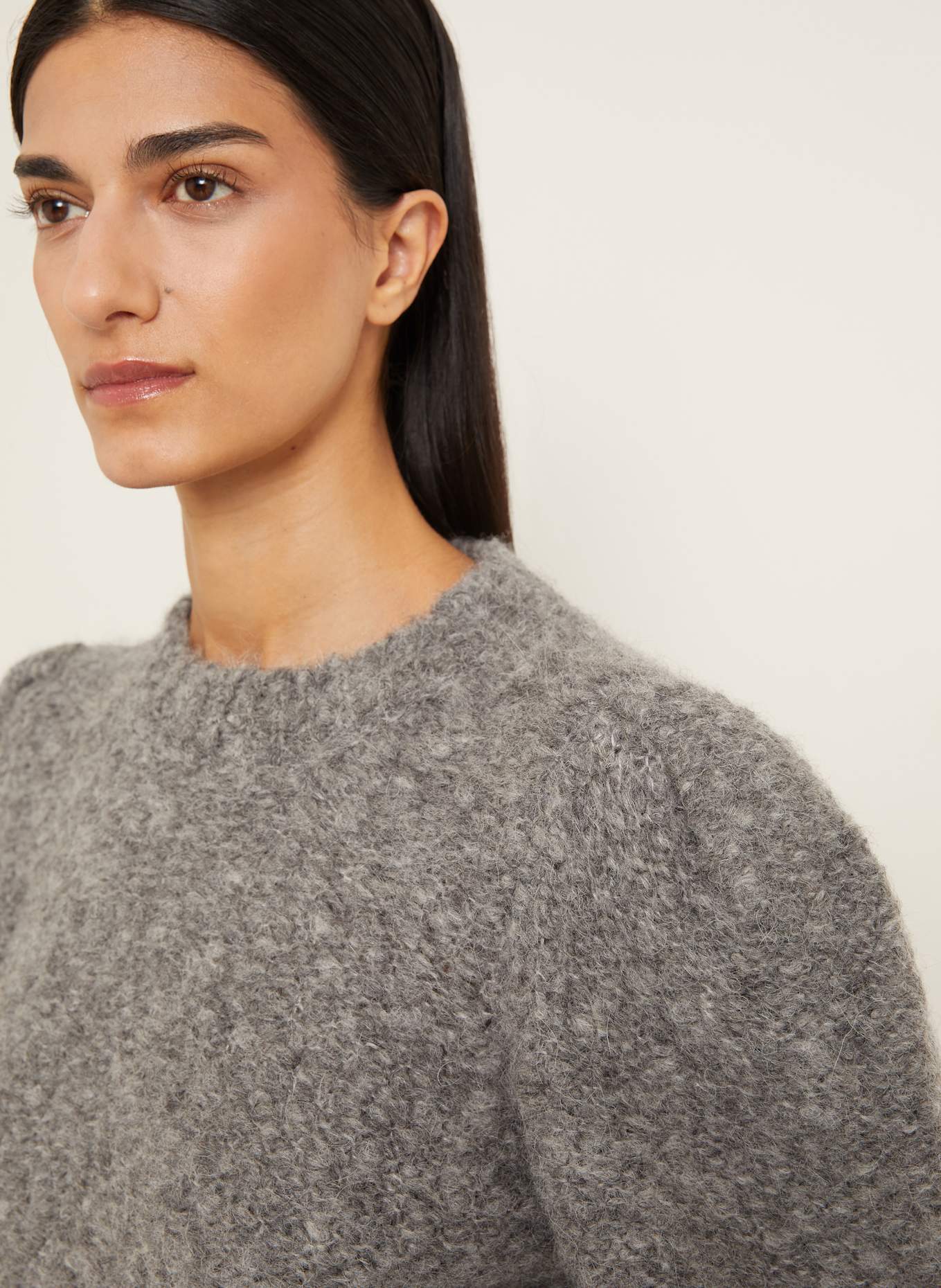 ISABEL MARANT Alpaka-Pullover EMMA: DUNKELGRAU