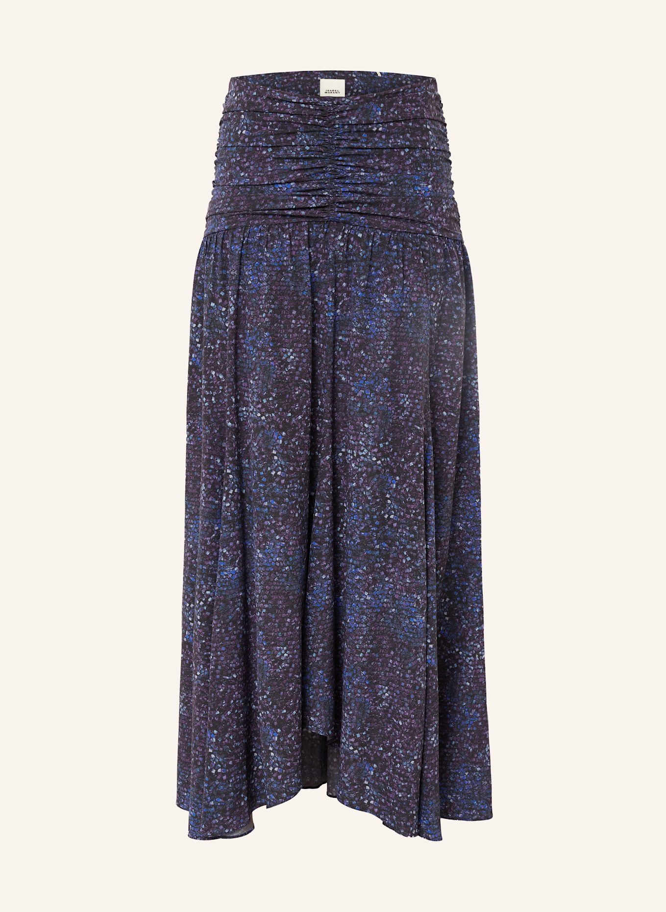 ISABEL MARANT Seidenrock SYANA: DUNKELBLAU / LILA