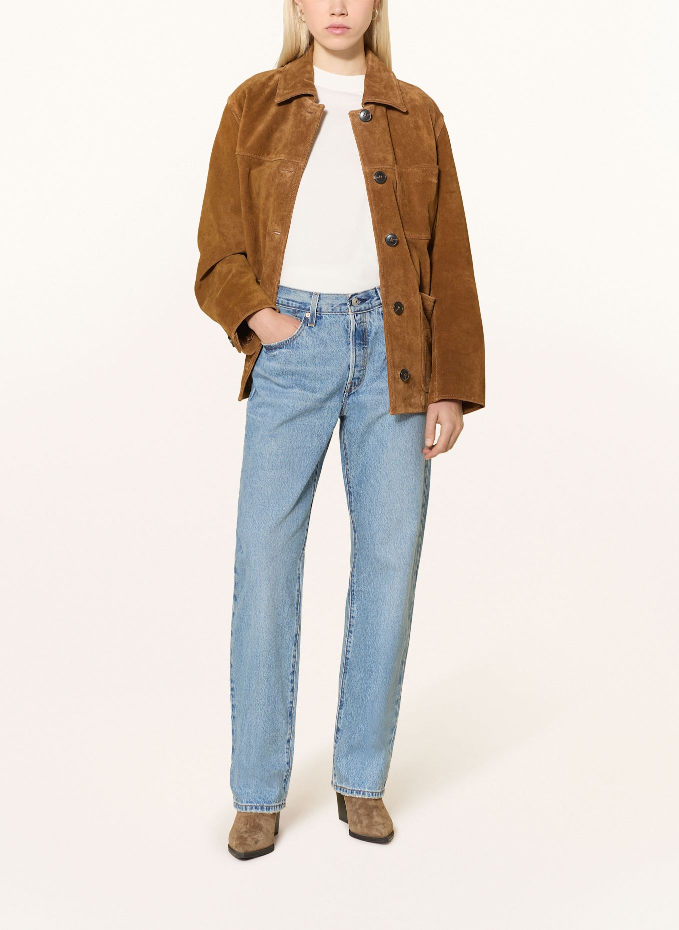 Levi's® Straight džíny 501 90'S: 06 Med Indigo - Worn In