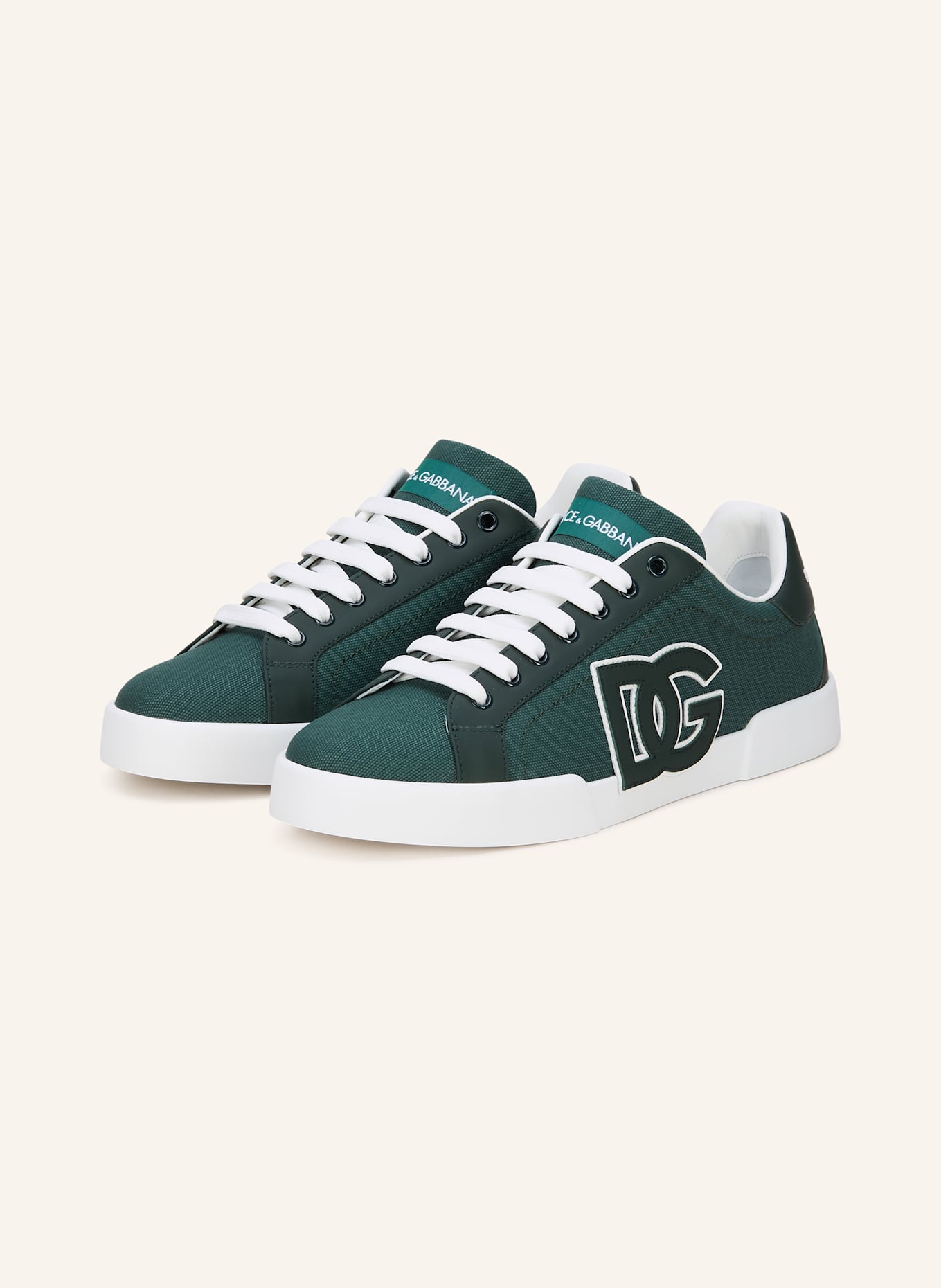 DOLCE & GABBANA Sneakersy PORTOFINO: TMAVĚ ZELENÁ