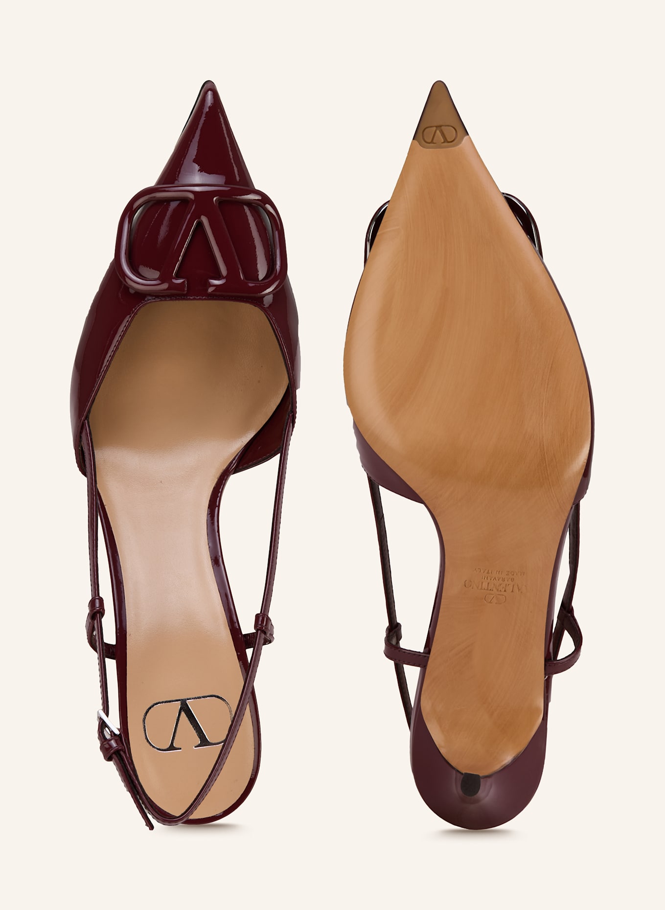 VALENTINO GARAVANI Slingpumps VLOGO SIGNATURE: DUNKELROT