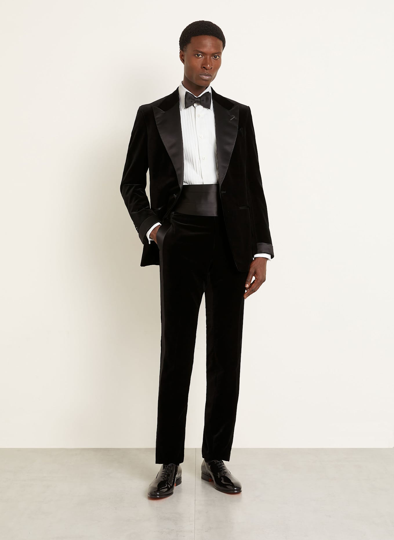 TOM FORD Smoking SHELTON extra slim fit: CZARNY