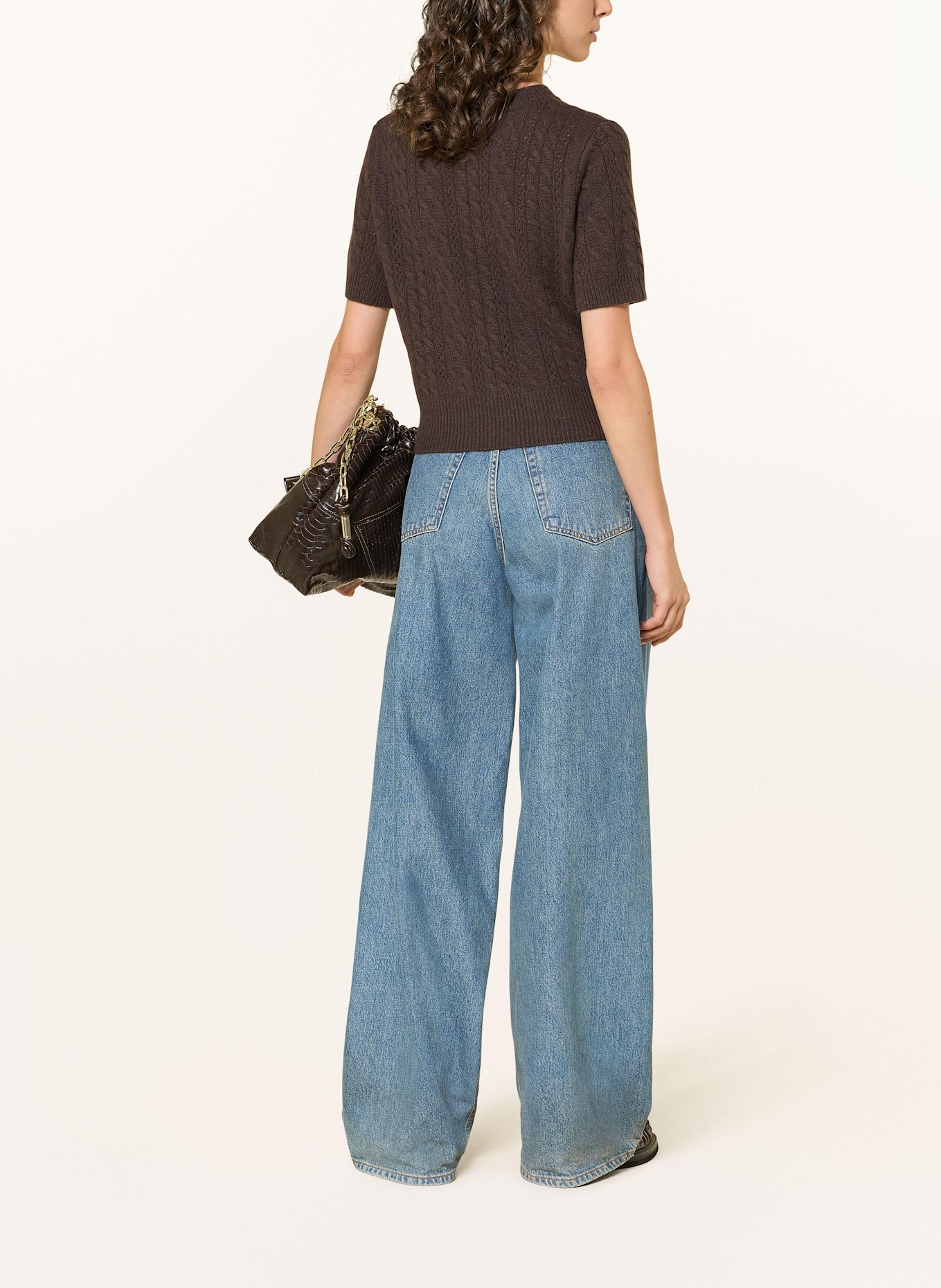 MRS & HUGS Strickshirt aus Cashmere: DUNKELBRAUN