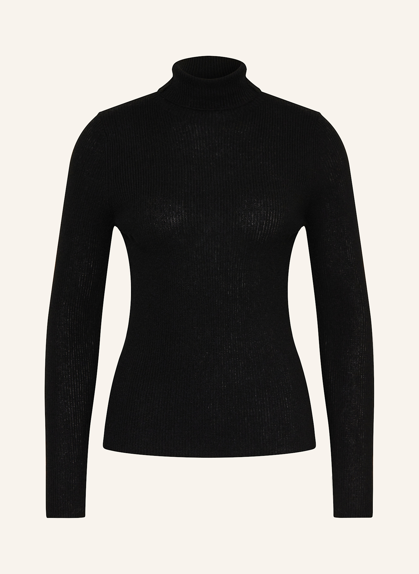 MRS & HUGS Rollkragenpullover aus Cashmere: SCHWARZ