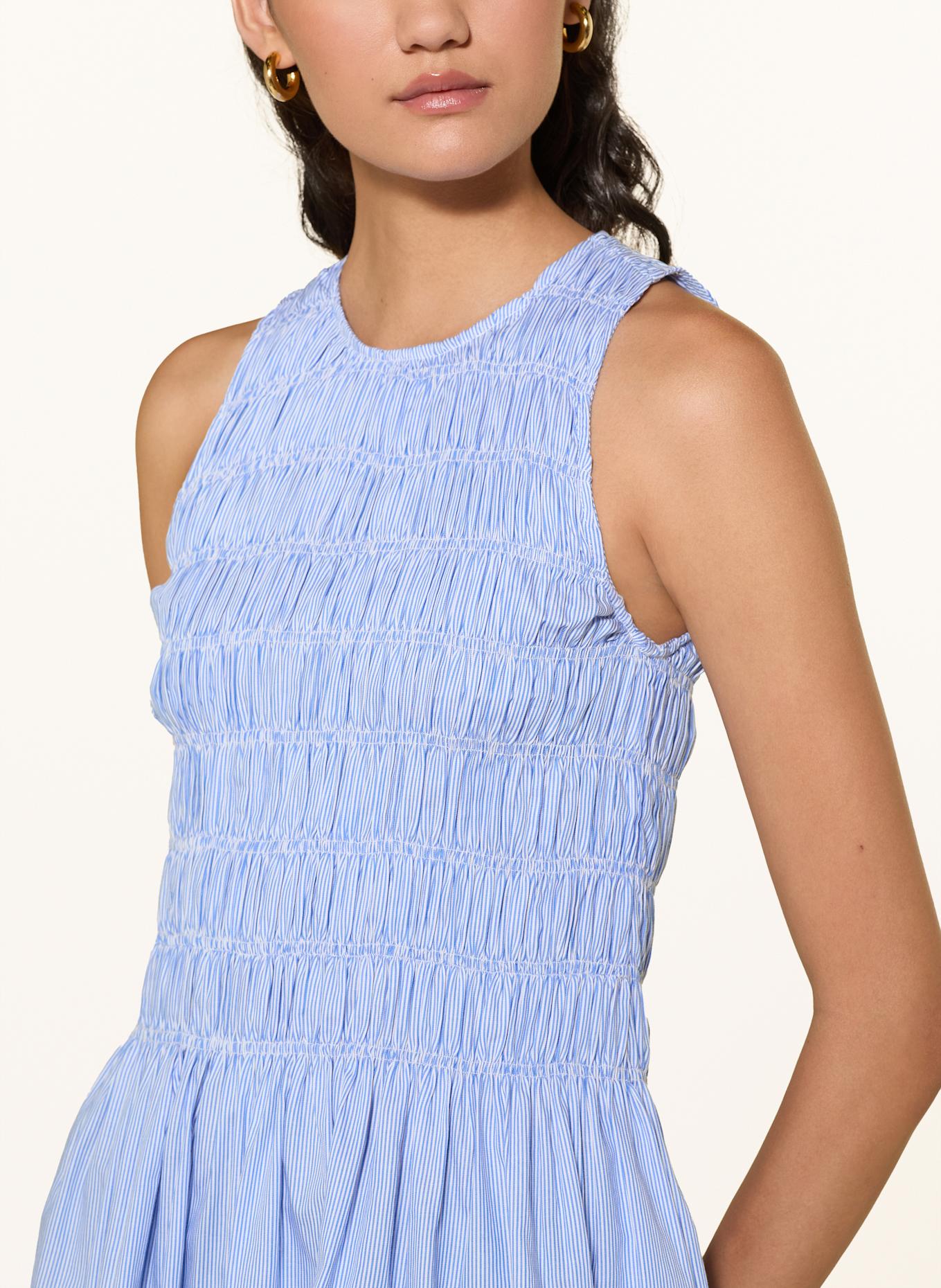 FAITHFULL THE BRAND Šaty HEIDI: MODRÁ / BÍLÁ