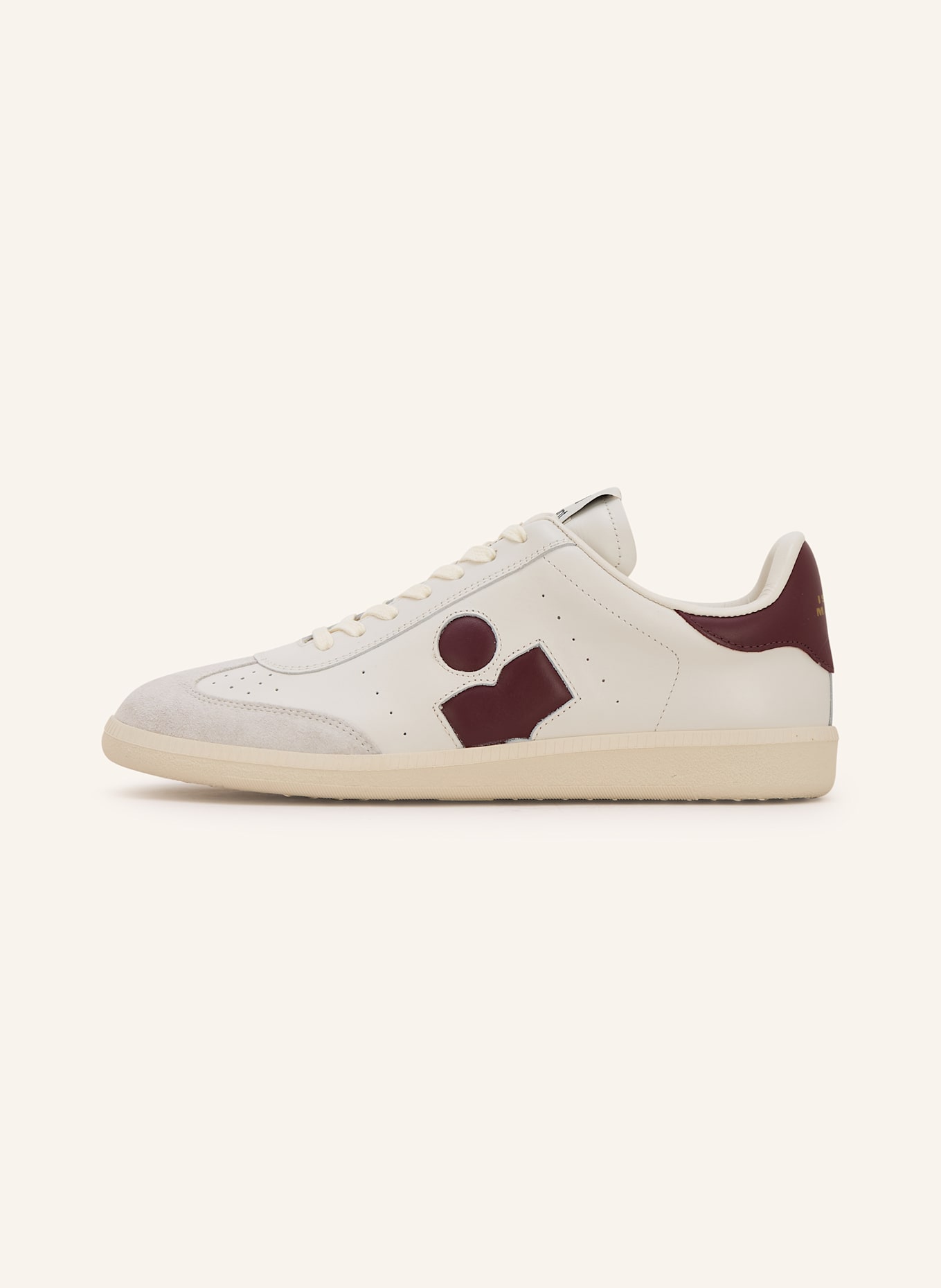 ISABEL MARANT Sneaker BRYCE: ECRU / DUNKELROT