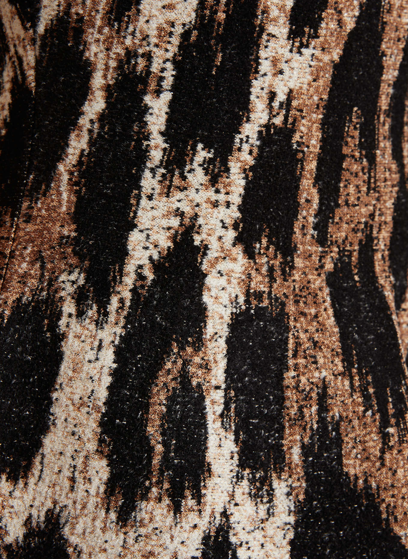 BALMAIN Strickkleid mit Glitzergarn: SCHWARZ / CREME / HELLBRAUN