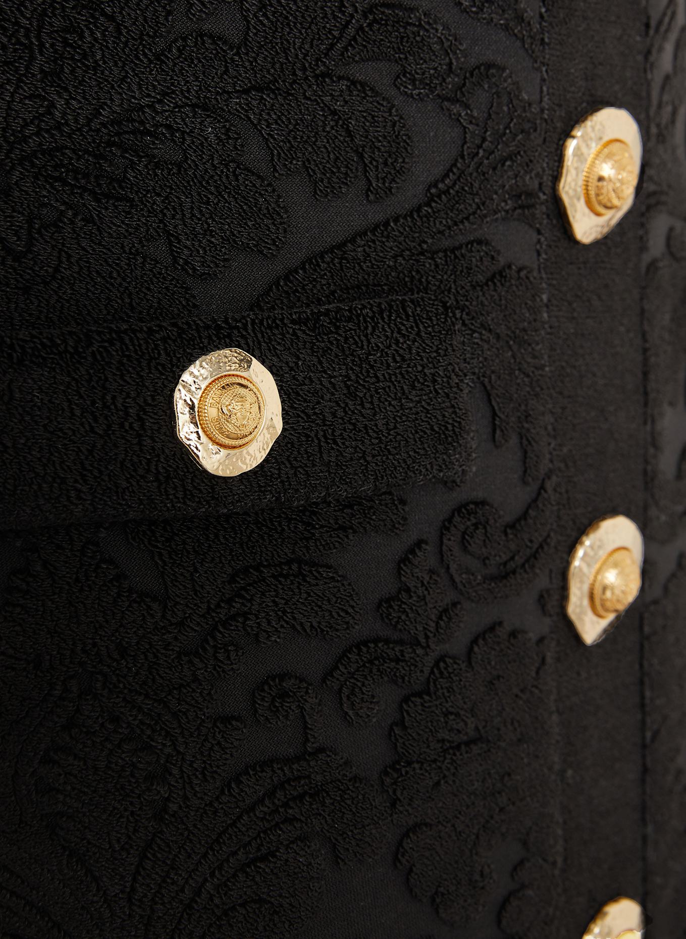 BALMAIN Bouclé-Rock: SCHWARZ