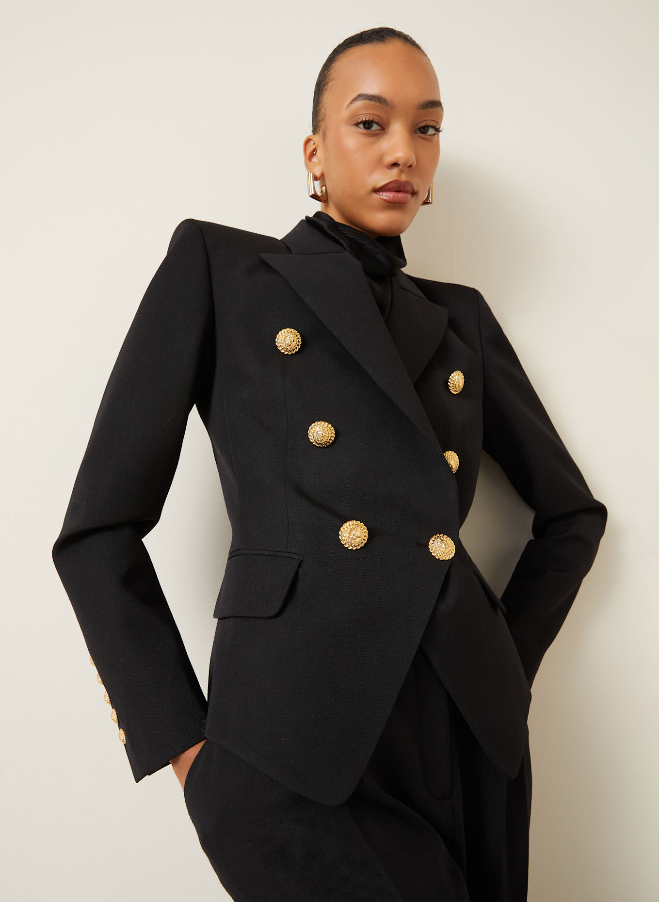 BALMAIN Blezer: CZARNY