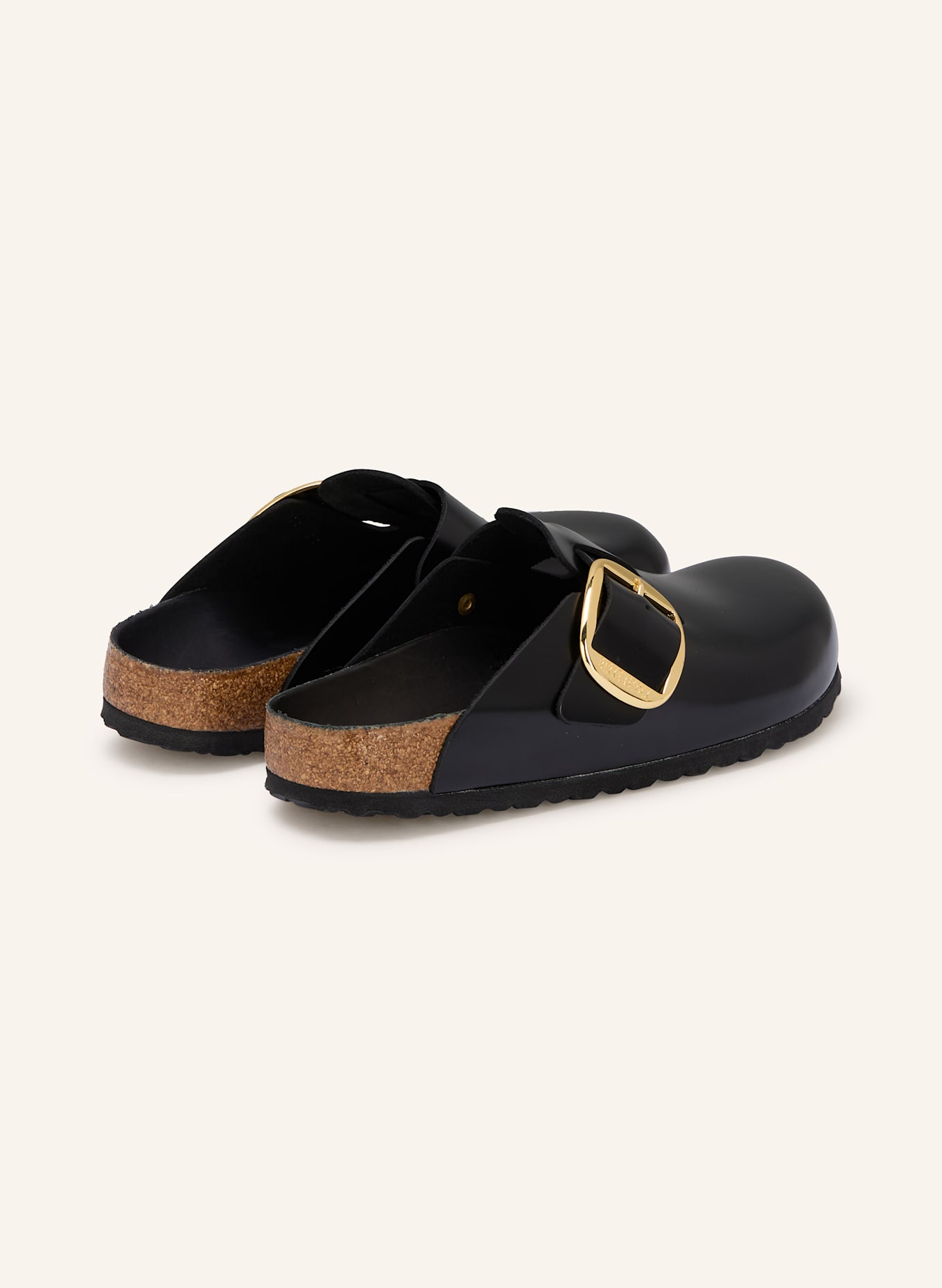 BIRKENSTOCK Klapki typu mules BOSTON BIG BUCKLE: CZARNY
