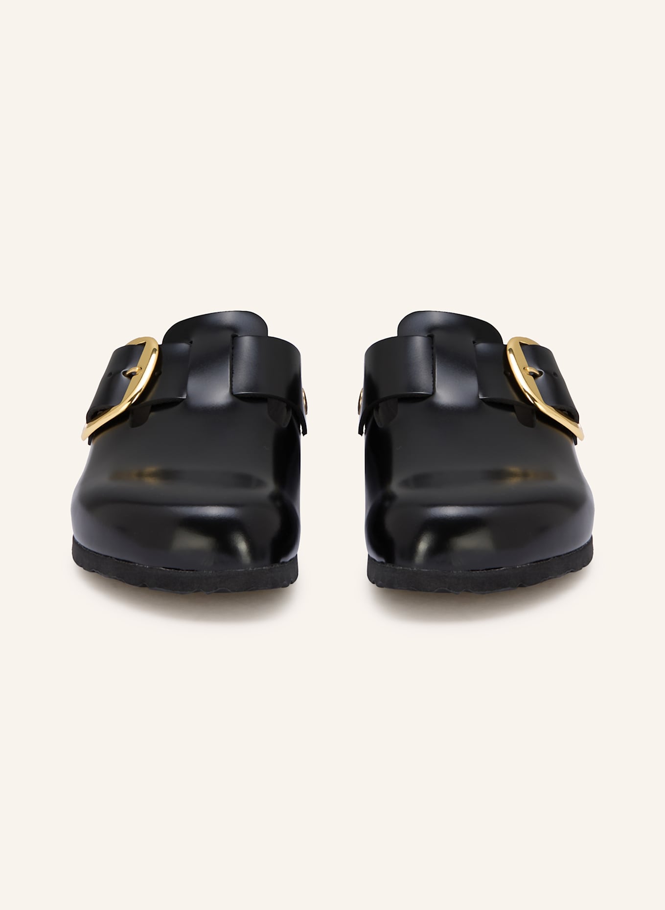 BIRKENSTOCK Klapki typu mules BOSTON BIG BUCKLE: CZARNY