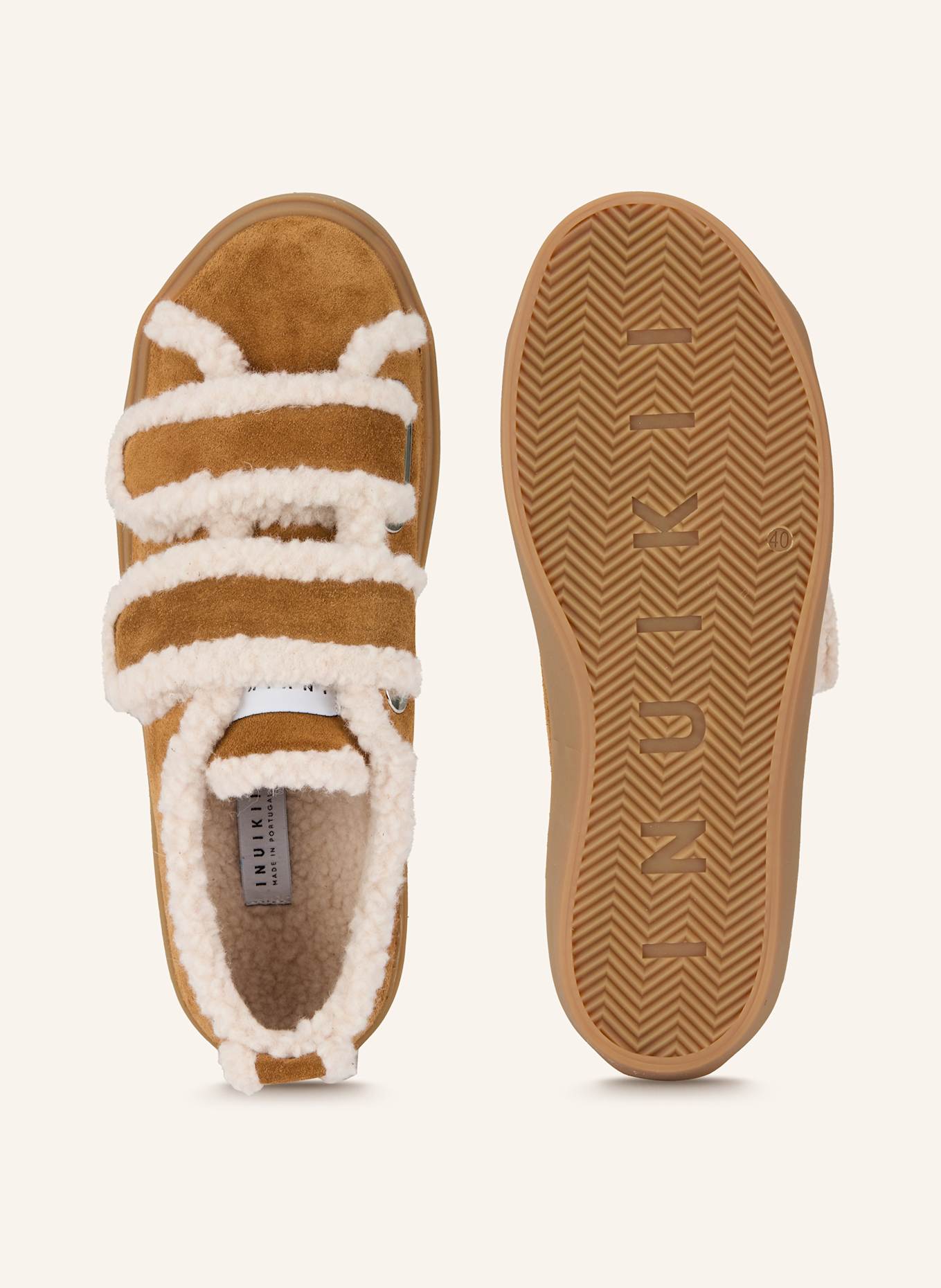 INUIKII Sneakersy VELCRO LOW: SVĚTLE HNĚDÁ