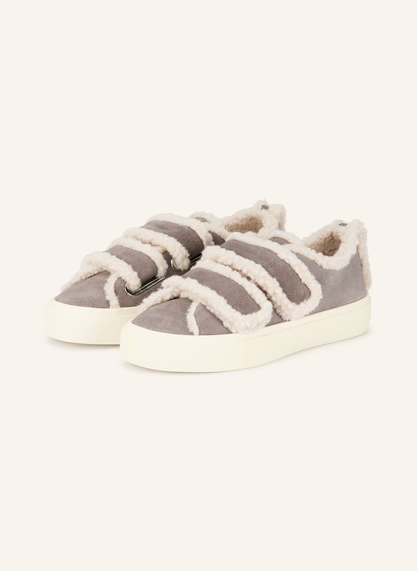 INUIKII Baskets VELCRO LOW: GRIS CLAIR