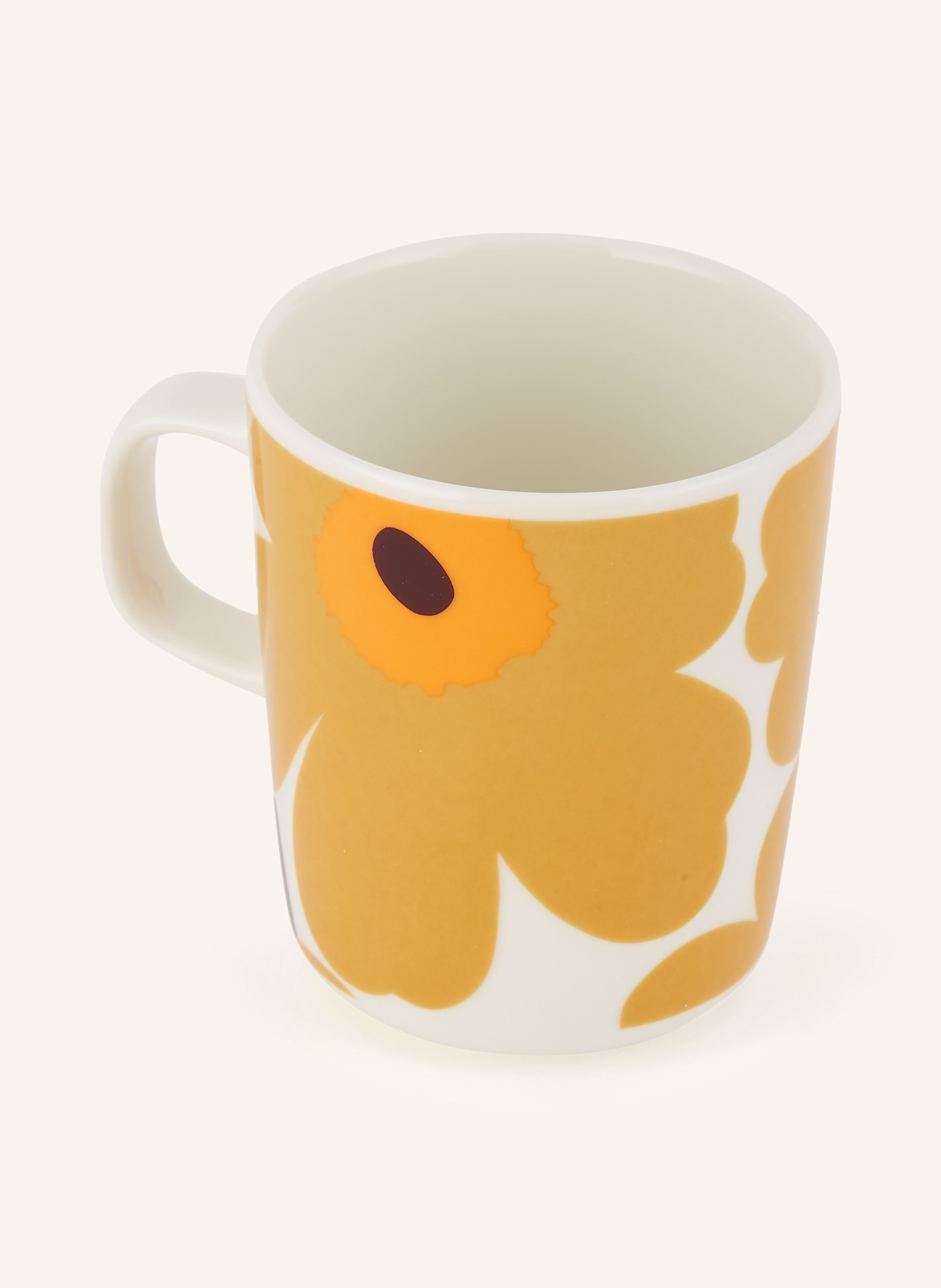 marimekko 2er-Set Henkelbecher UNIKKO: ECRU / DUNKELGELB / ORANGE