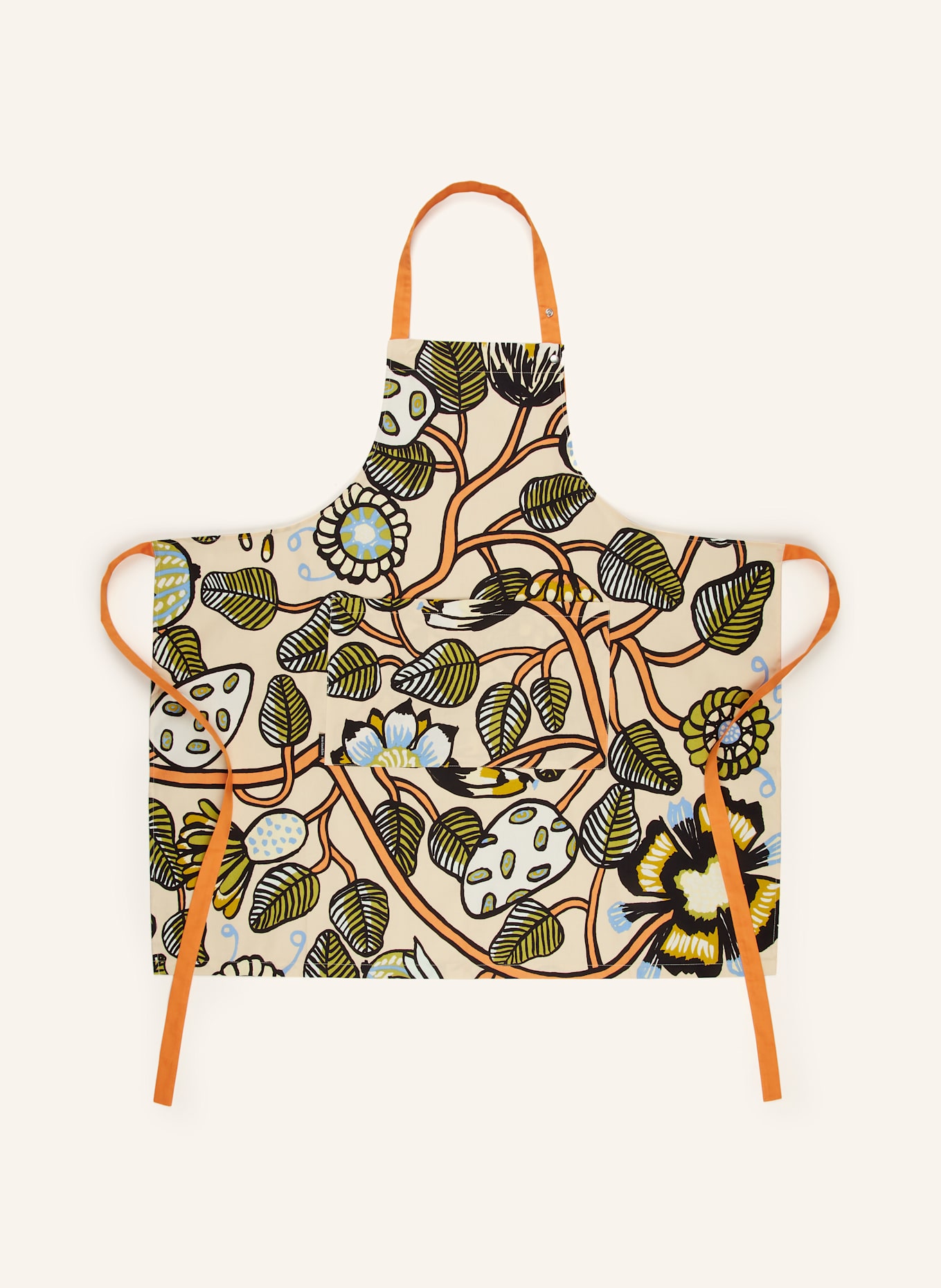 marimekko Schürze TIARA: HELLORANGE / GRÜN / SCHWARZ