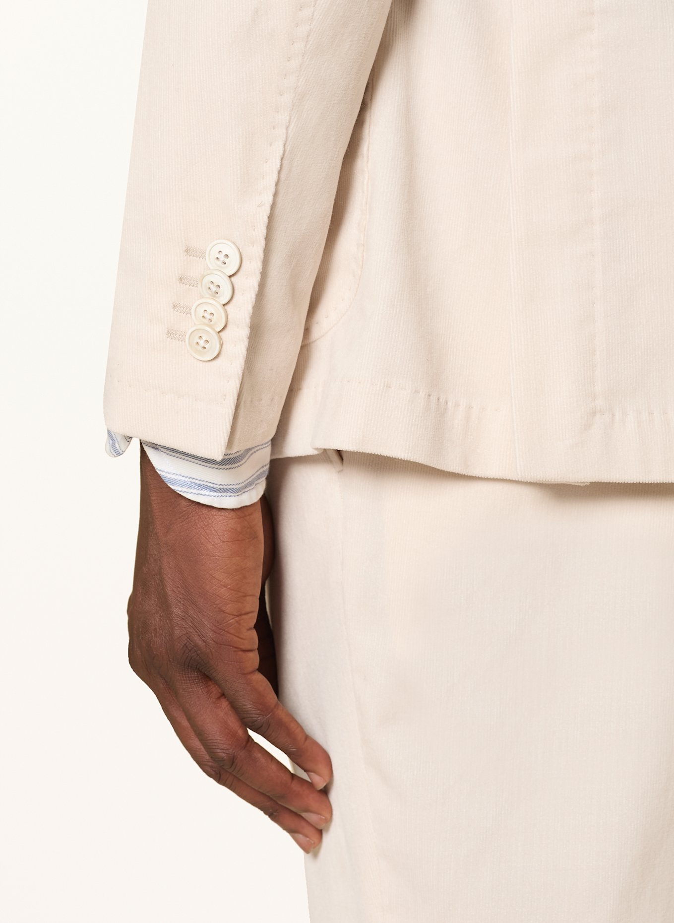 windsor. Anzugsakko GIO Shaped Fit aus Cord: CREME