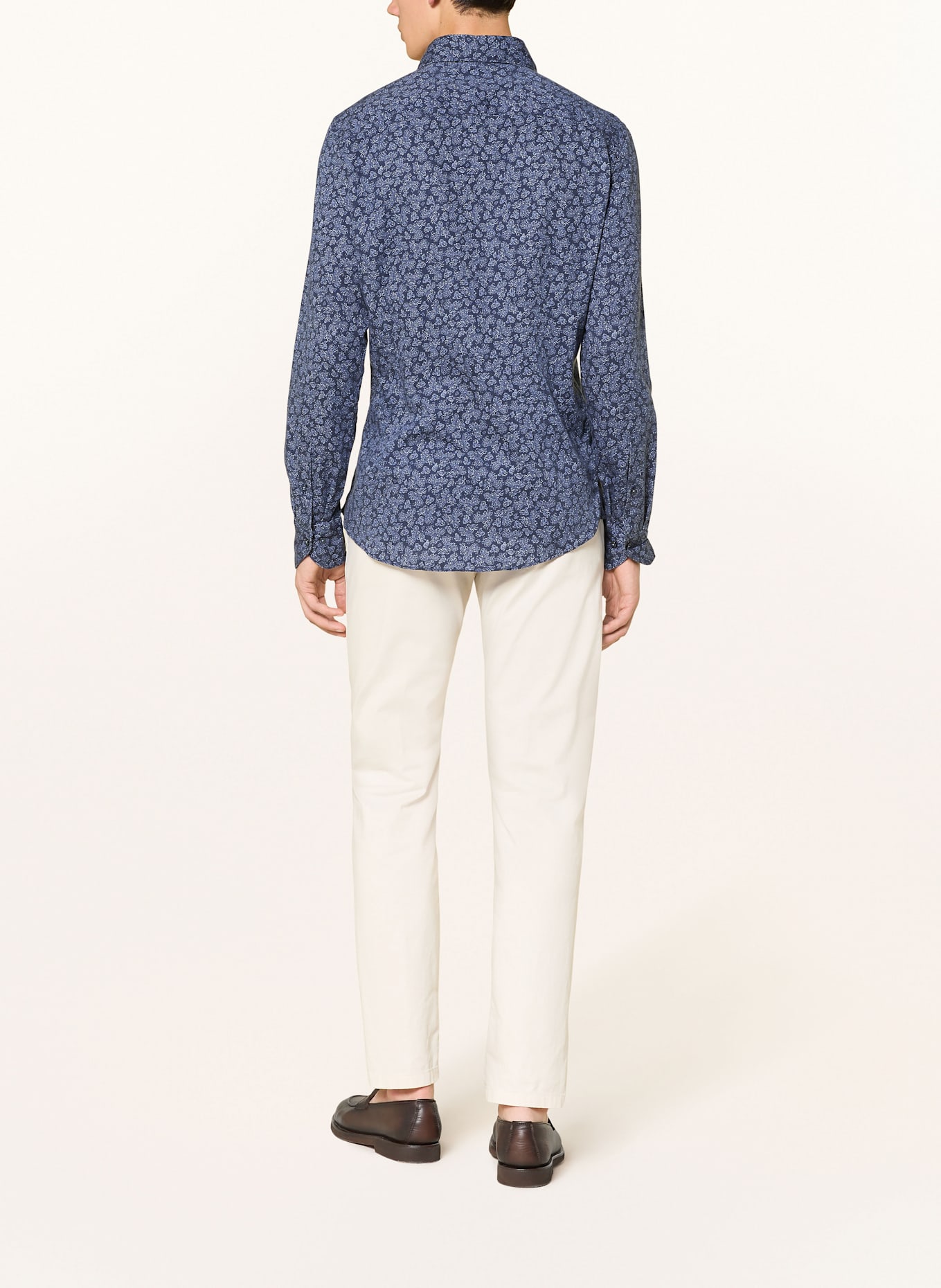 Stenströms Flanellhemd Slim Fit: DUNKELBLAU / BLAU