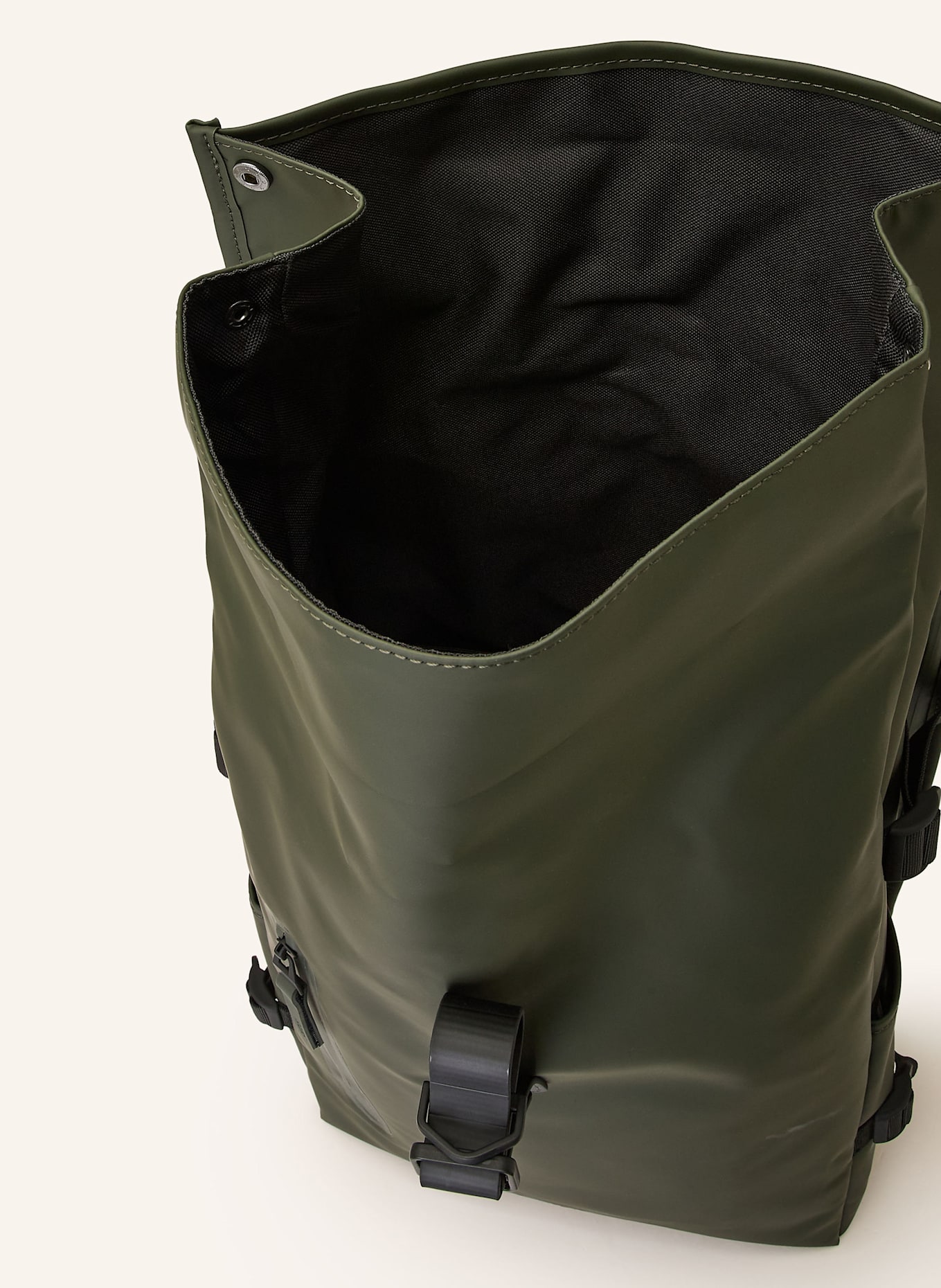 RAINS Rucksack ROLLTOP LARGE mit Laptop-Fach: GRÜN