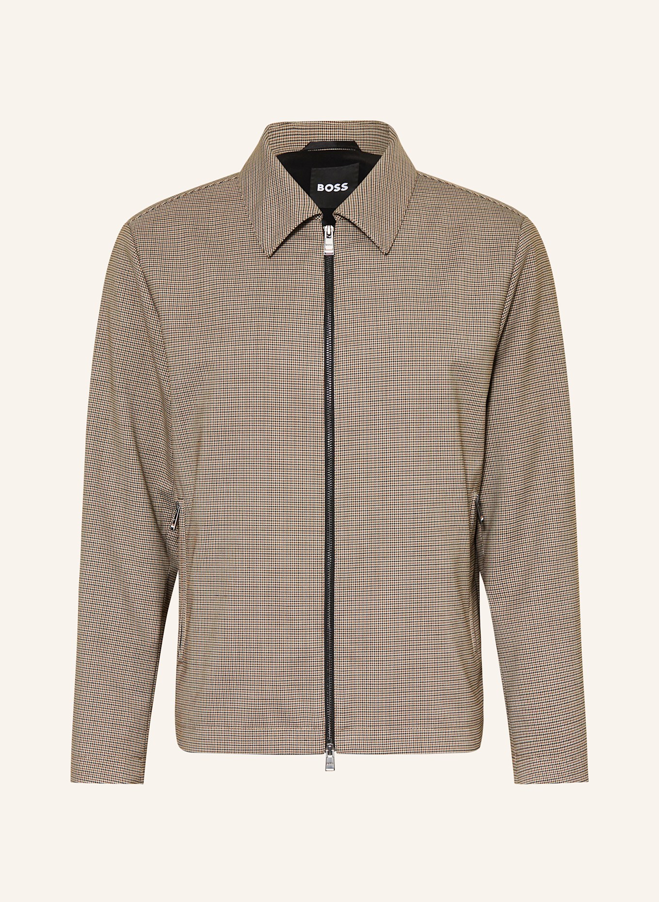 BOSS Overjacket HANRY: BEIGE / BRAUN / DUNKELBRAUN