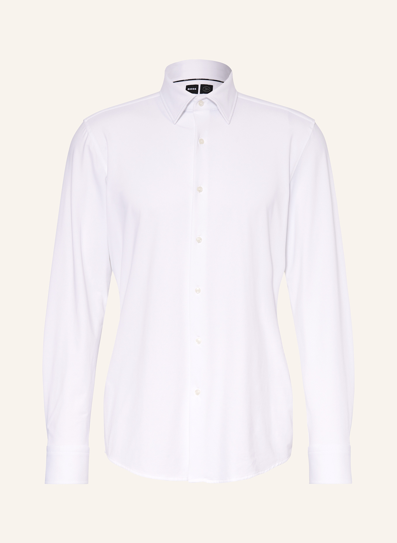 BOSS Jerseyhemd HANK Slim Fit: WEISS