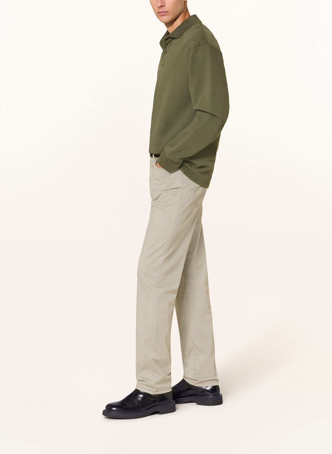 BOSS Hose RE.MAINE Regular Fit: GRÜN/ WEISS