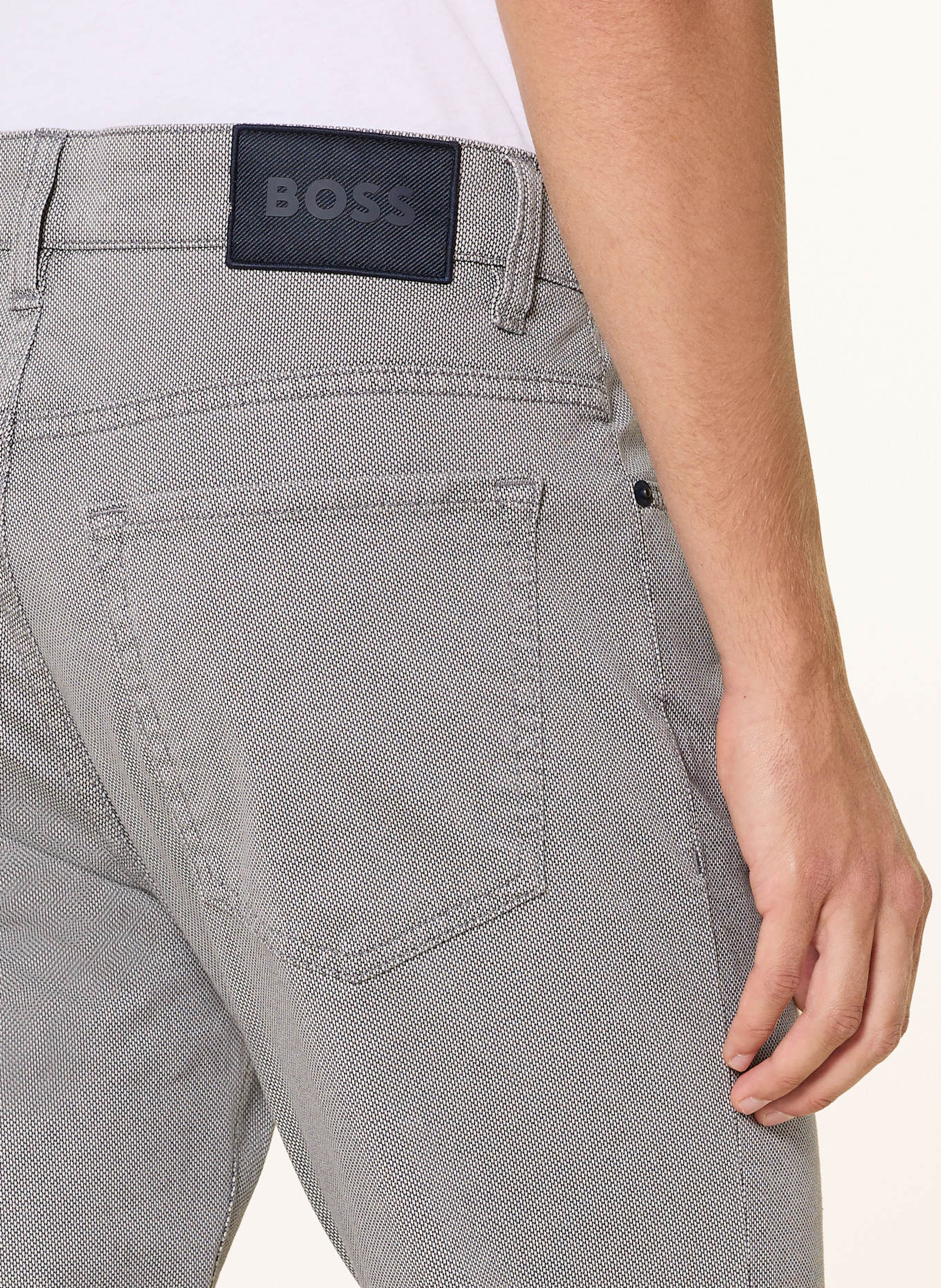 BOSS Hose RE.MAINE Regular Fit: DUNKELBLAU/ WEISS