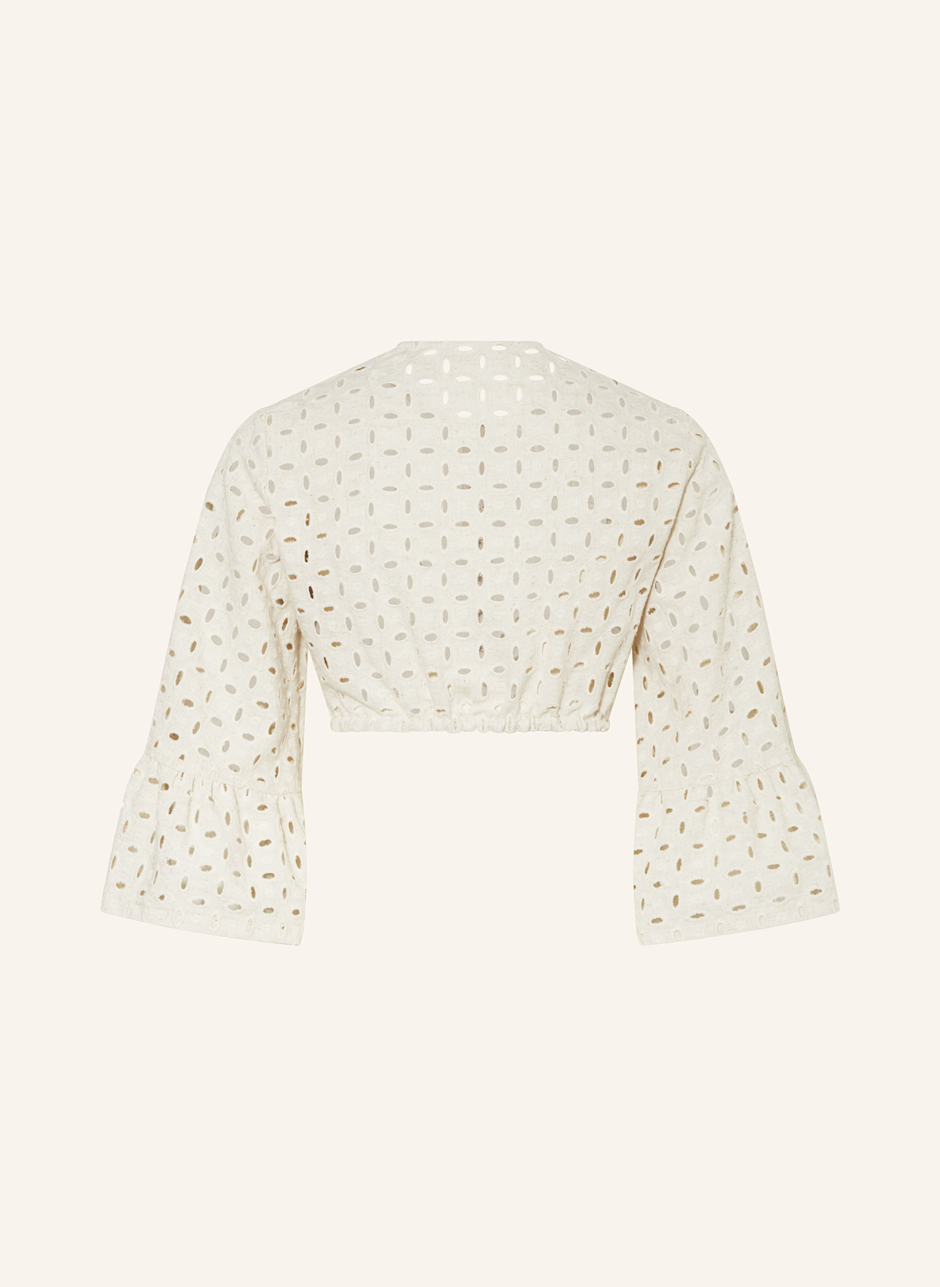 SPORTALM Dirndl blouse in broderie anglaise: CREAM