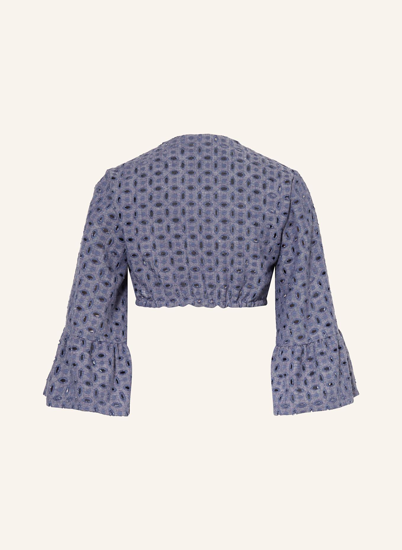 SPORTALM Dirndlbluse aus Lochspitze: BLAU