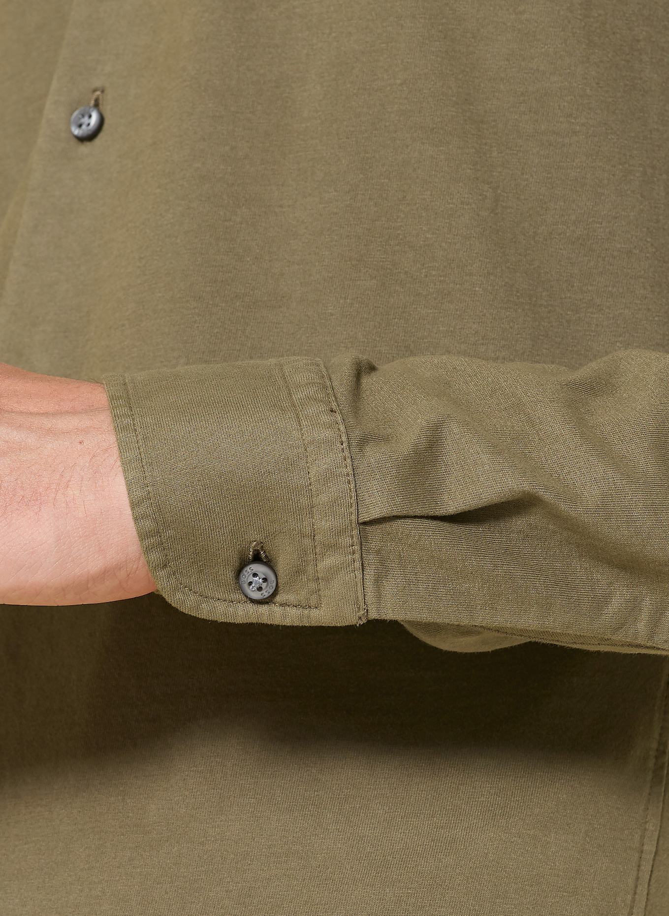 BOSS Jerseyhemd MYJERSEY Slim Fit: OLIV