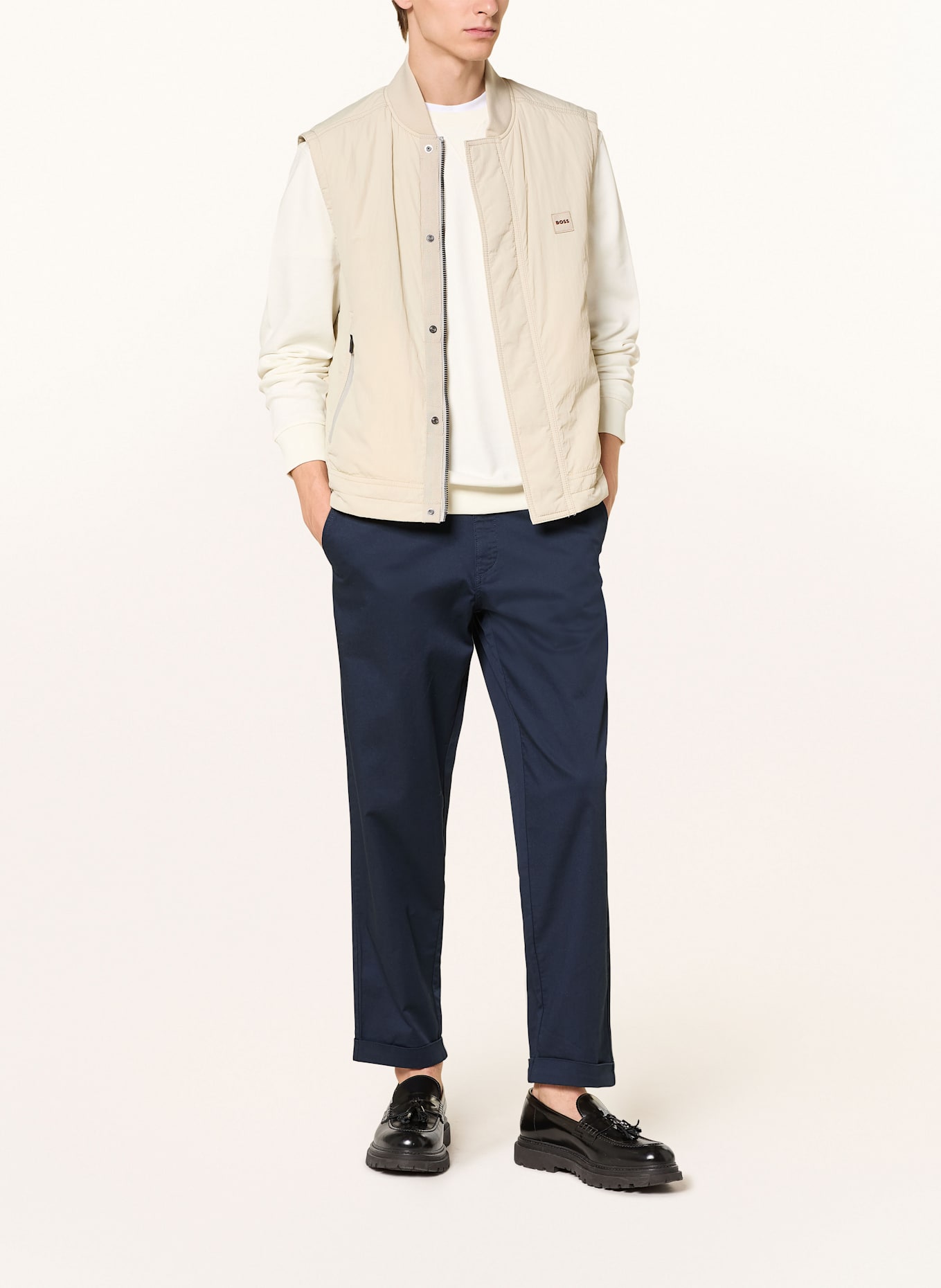BOSS Chino TURN UP Regular Fit: DUNKELBLAU