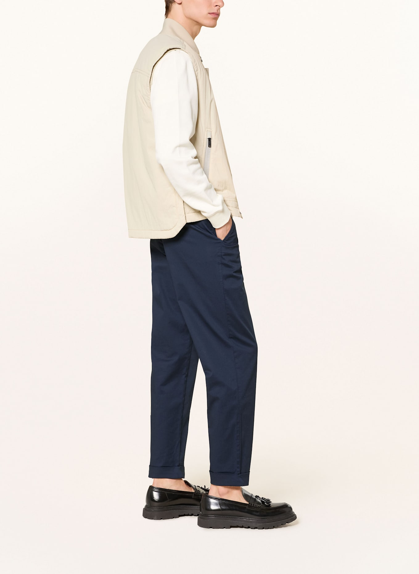 BOSS Chino TURN UP Regular Fit: DUNKELBLAU