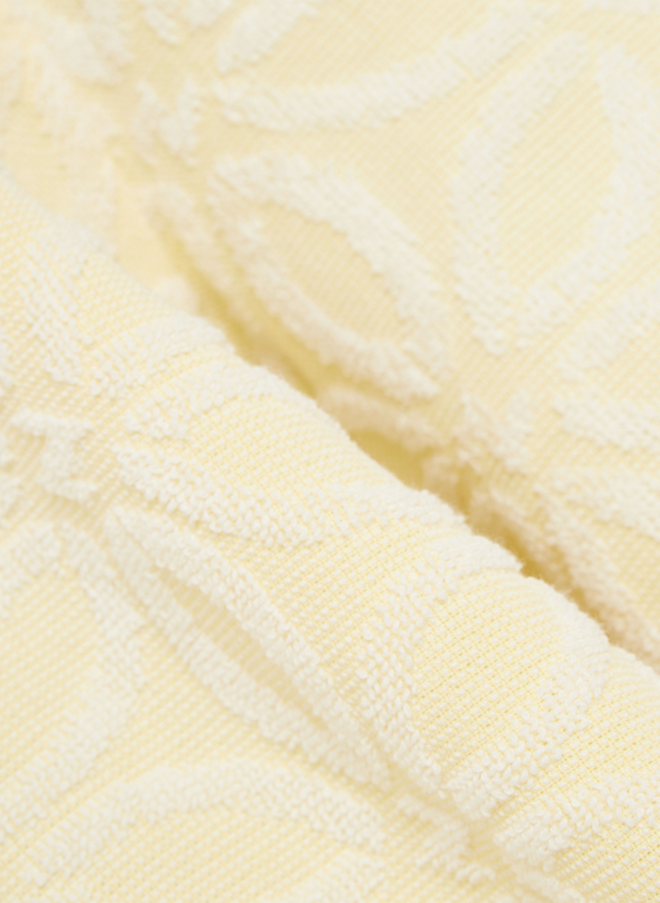 ZIMMERMANN Hoodie COCO aus Frottee: HELLGELB / WEISS