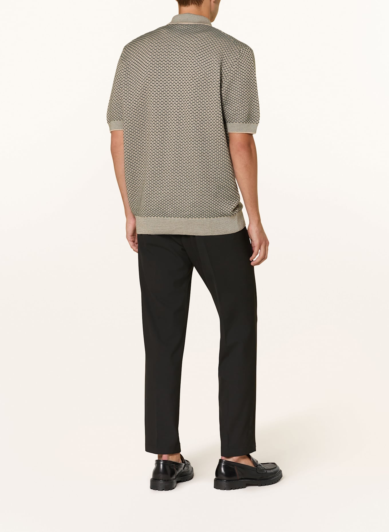 CINQUE Strickhemd CIJANNE Slim Fit: DUNKELGRÜN/ HELLGRÜN