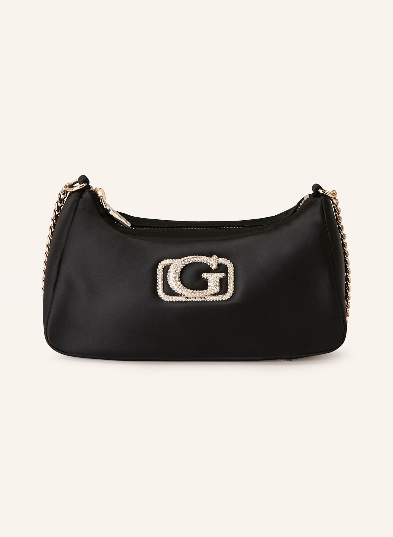 GUESS Handtasche PRUE MINI mit Schmucksteinen: SCHWARZ