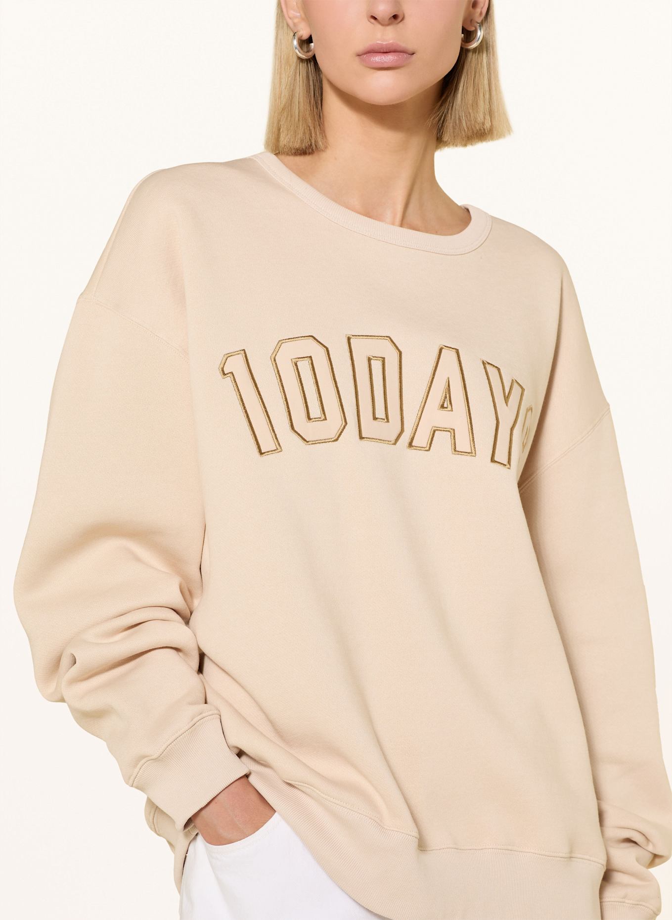 10DAYS Sweatshirt: BEIGE
