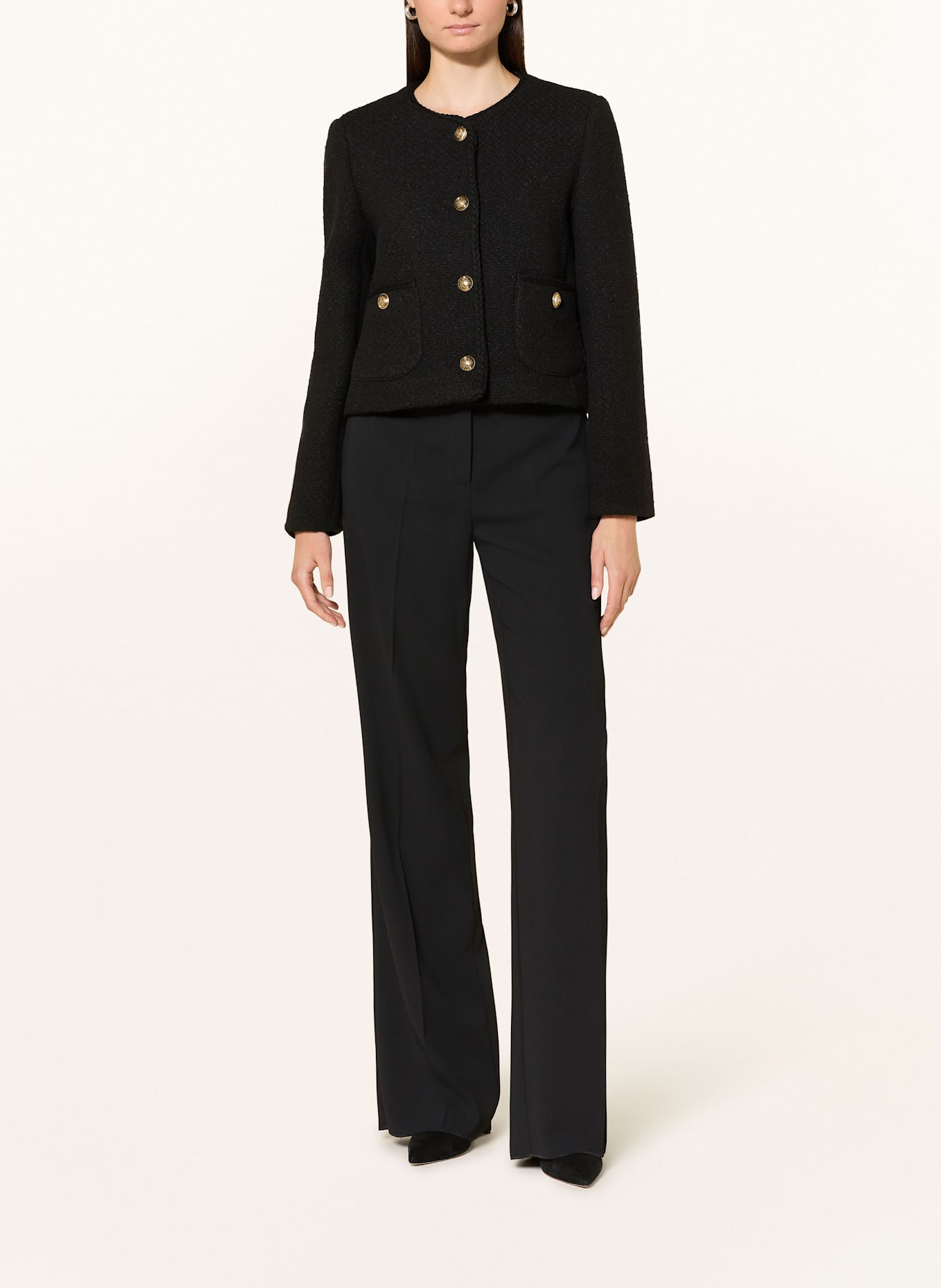 MARELLA Bouclé-Jacke: SCHWARZ