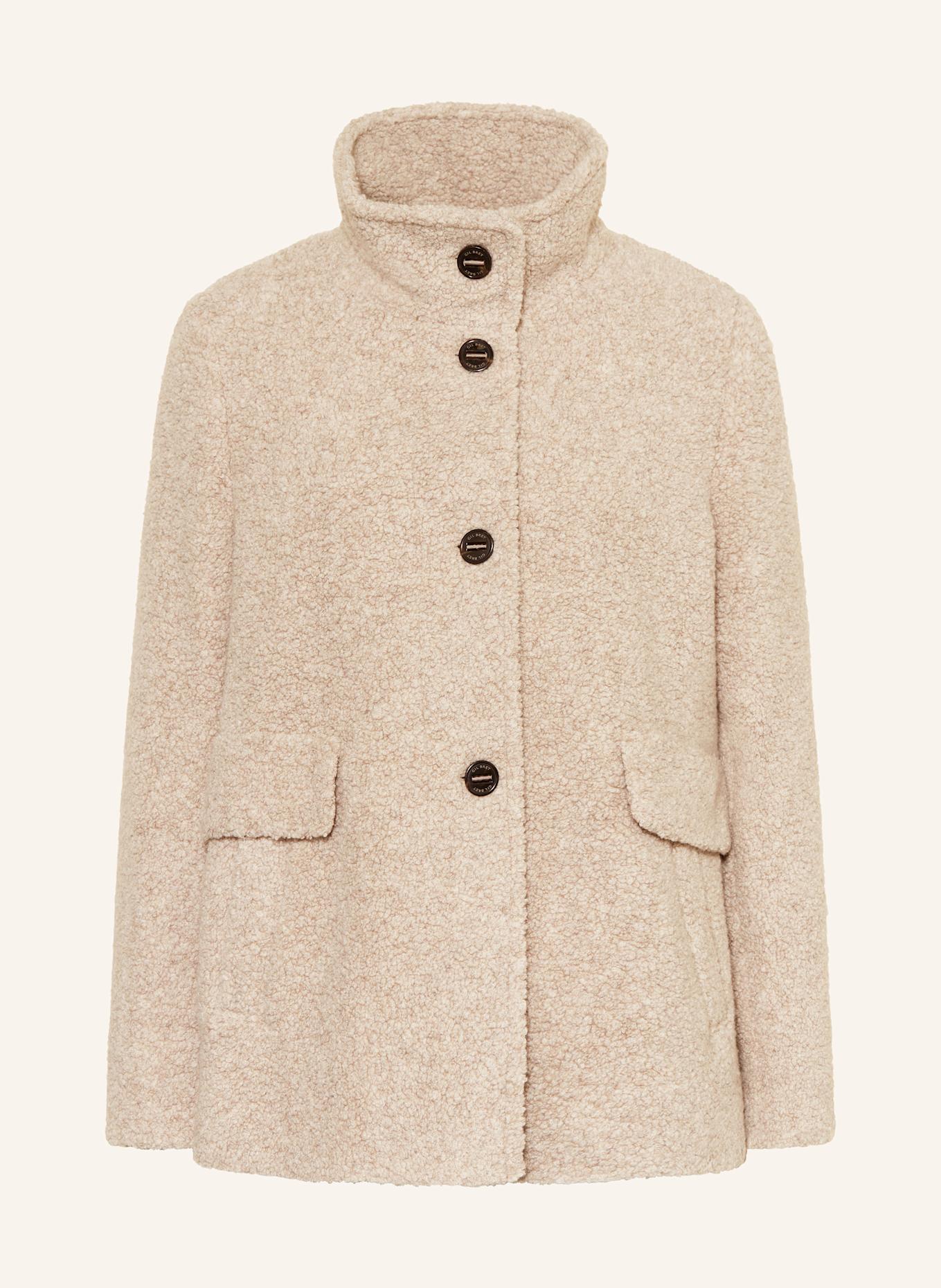 GIL BRET Kastenjacke aus Teddyfell: BEIGE