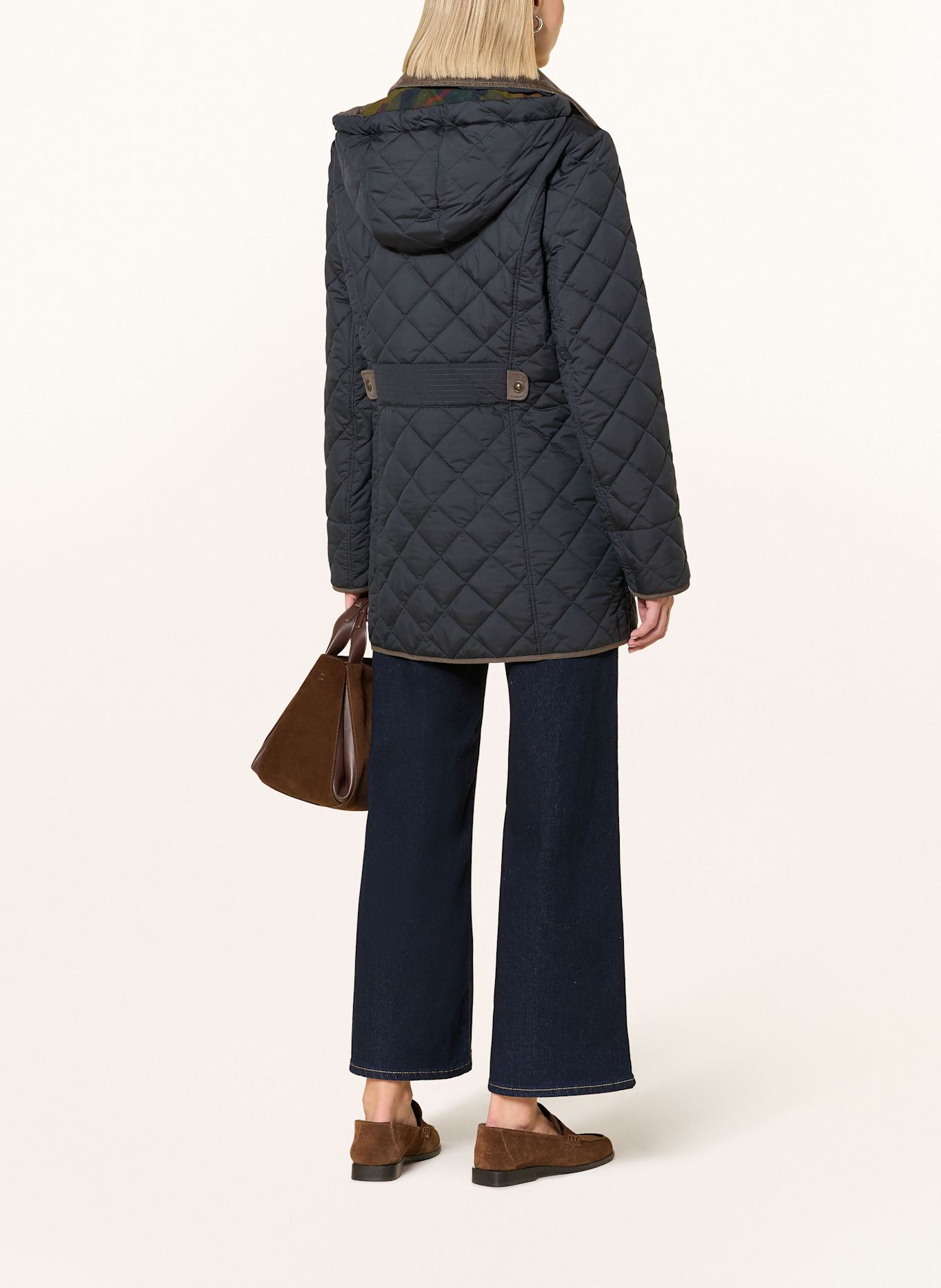 GIL BRET Steppjacke mit abnehmbarer Kapuze: DUNKELBLAU