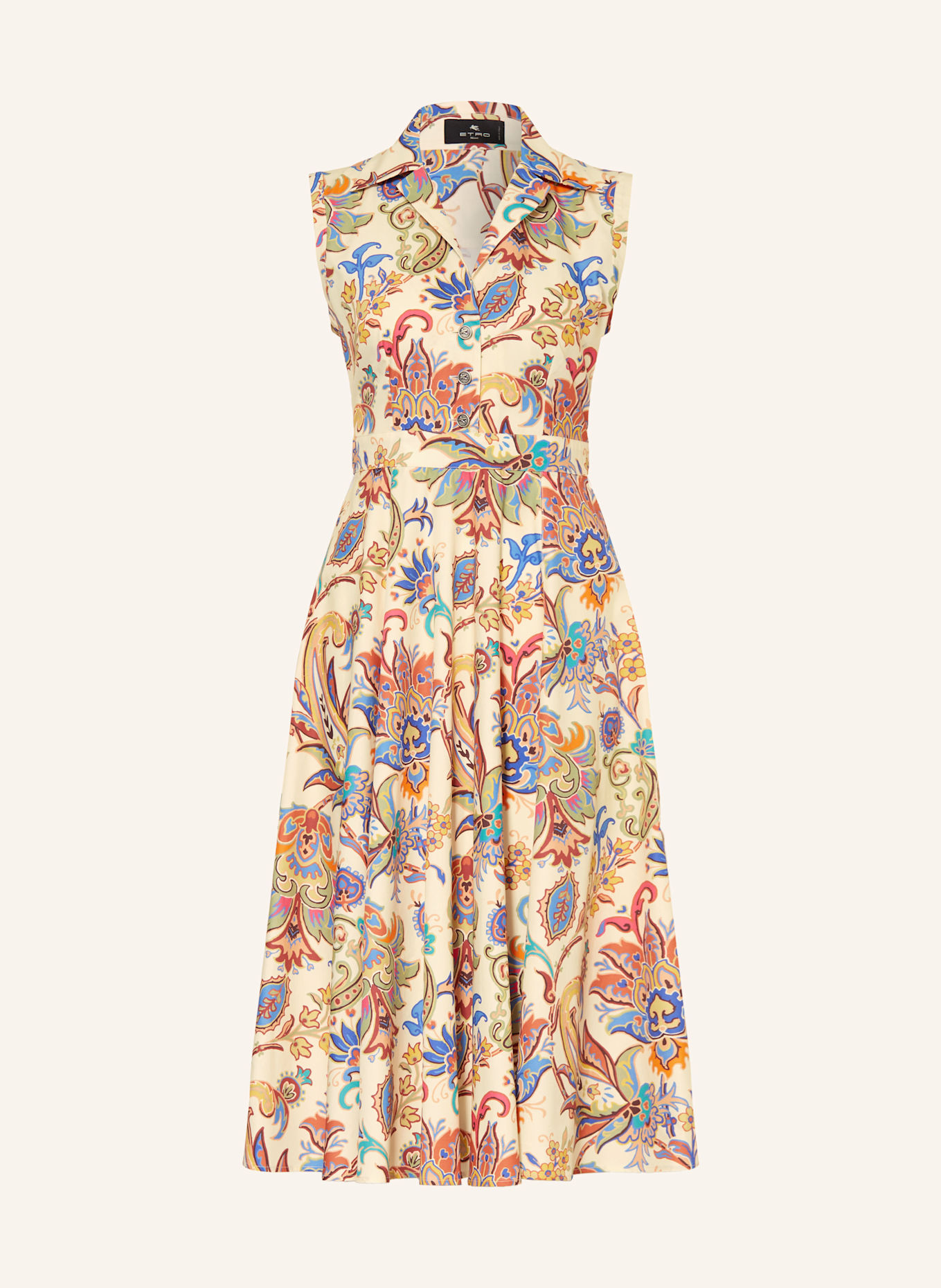 ETRO Kleid: HELLGELB / ORANGE / GRÜN