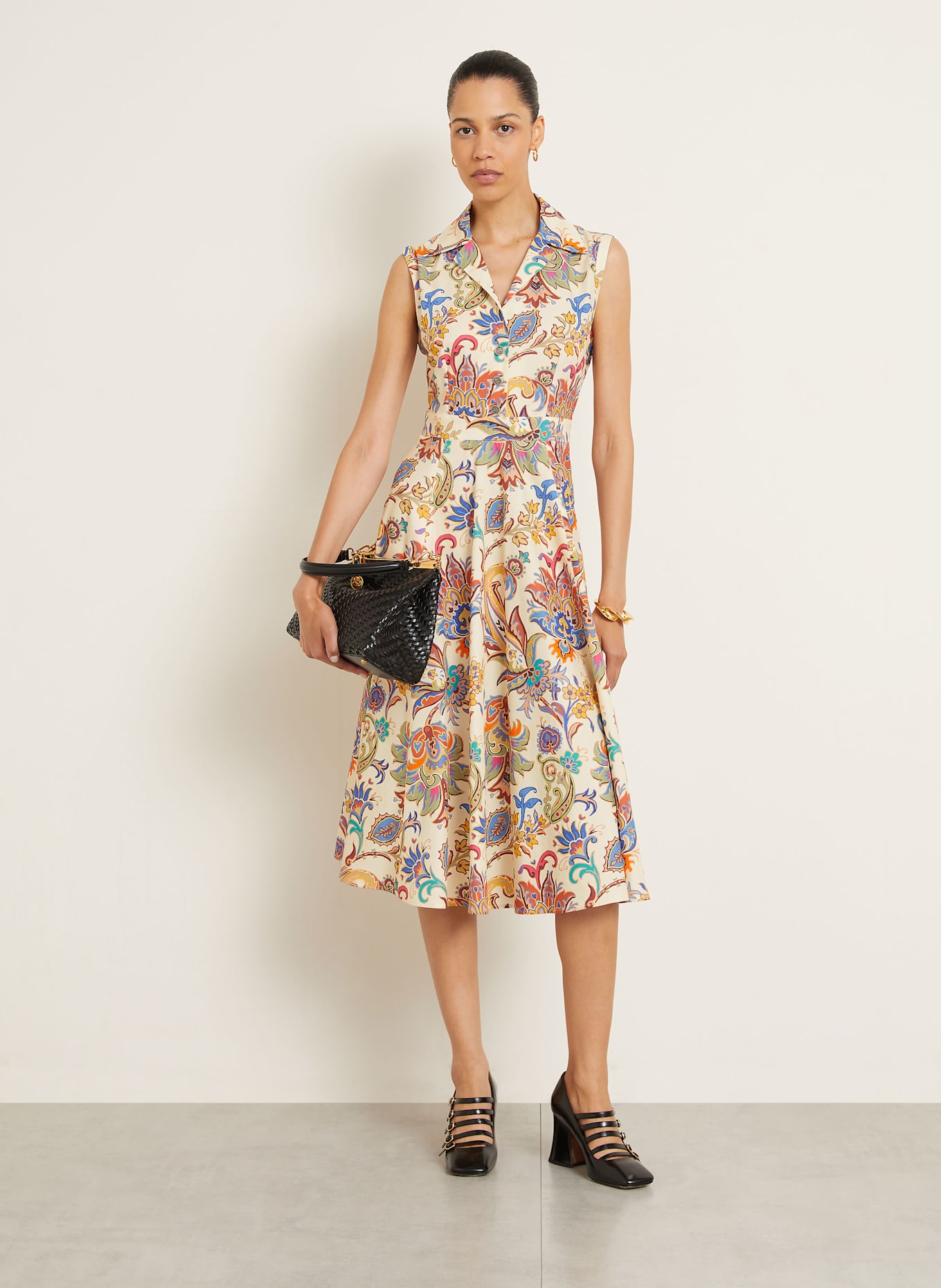 ETRO Kleid: HELLGELB / ORANGE / GRÜN