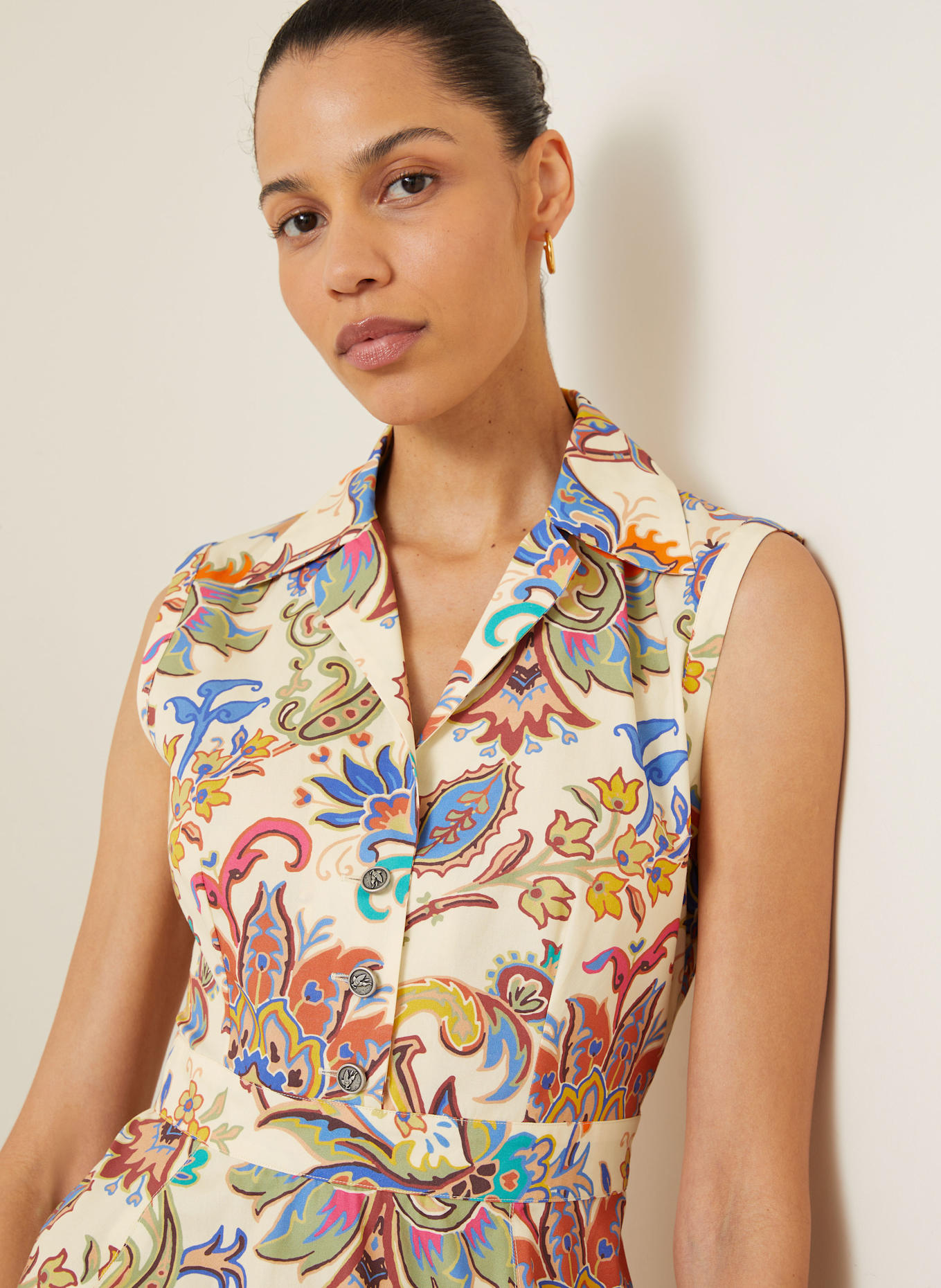 ETRO Kleid: HELLGELB / ORANGE / GRÜN