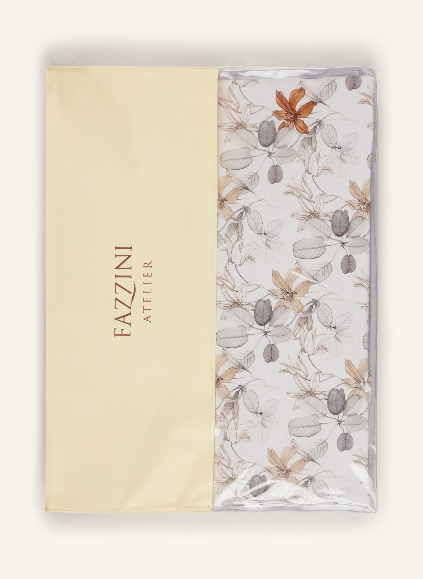 FAZZINI Bettbezug PALAZZINA LIBERTY zum Wenden: WEISS / GRAU / HELLBRAUN