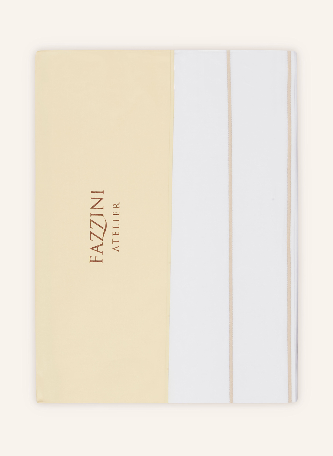 FAZZINI Bettbezug ISOLA: WEISS / HELLBRAUN