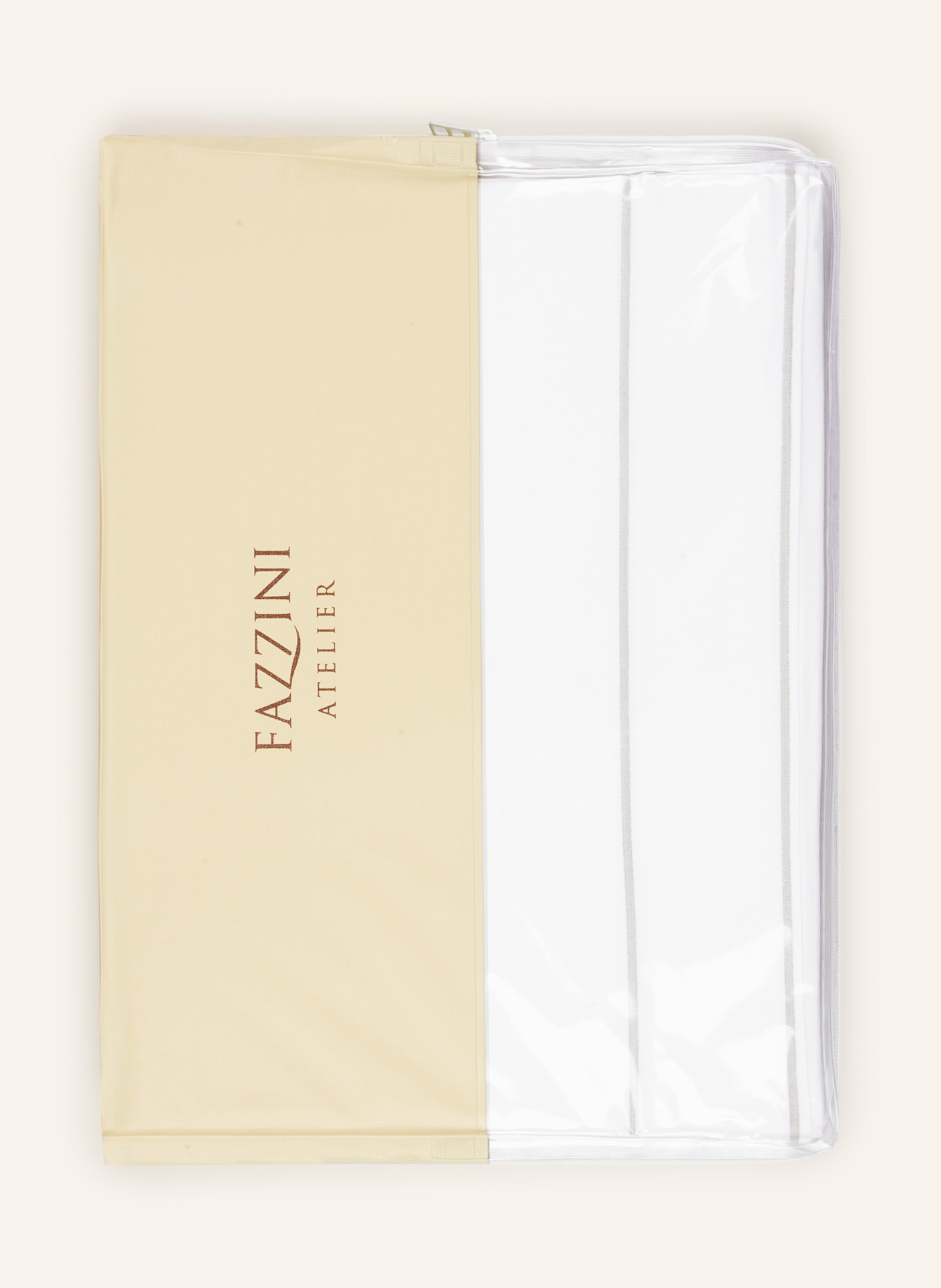 FAZZINI Bettbezug ISOLA: WEISS / GRAU