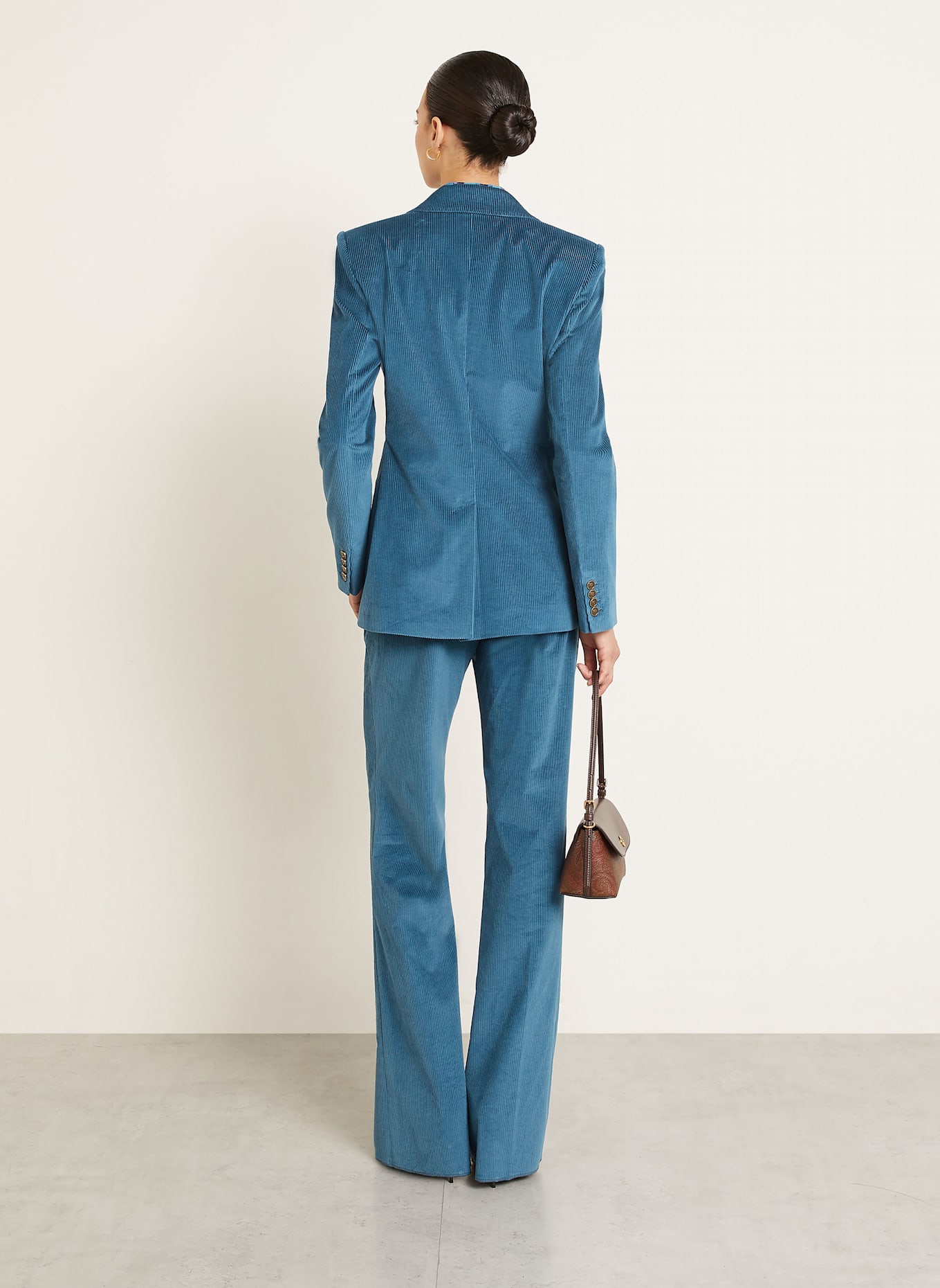 ETRO Blezer ze sztruksu: NIEBIESKI